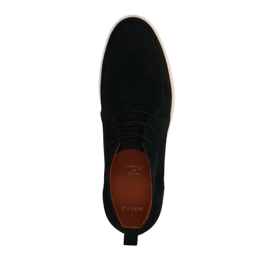 Schwarze Schnürboots aus Veloursleder