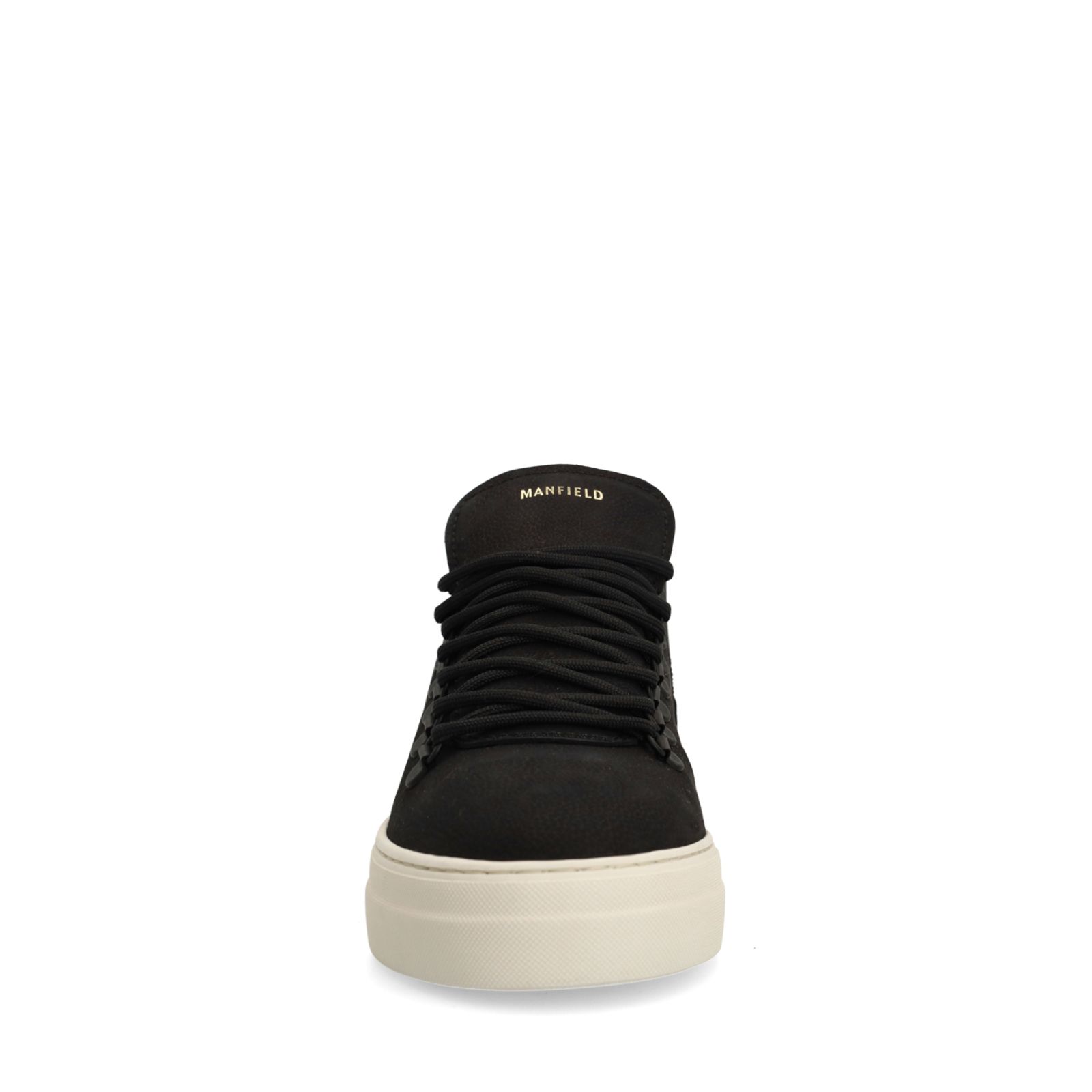 Schwarze Nubuk-Sneaker