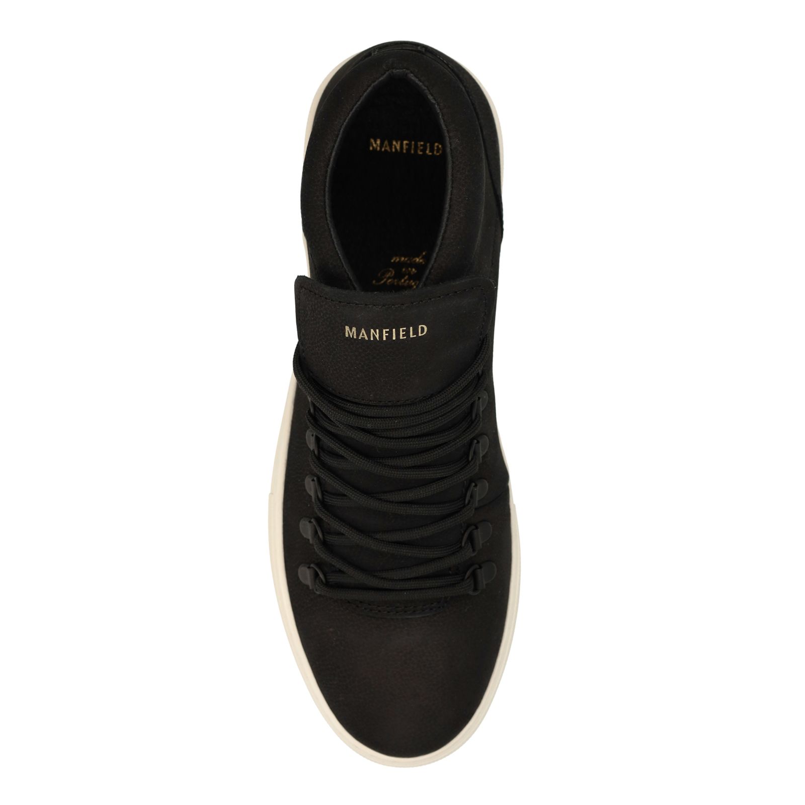 Schwarze Nubuk-Sneaker