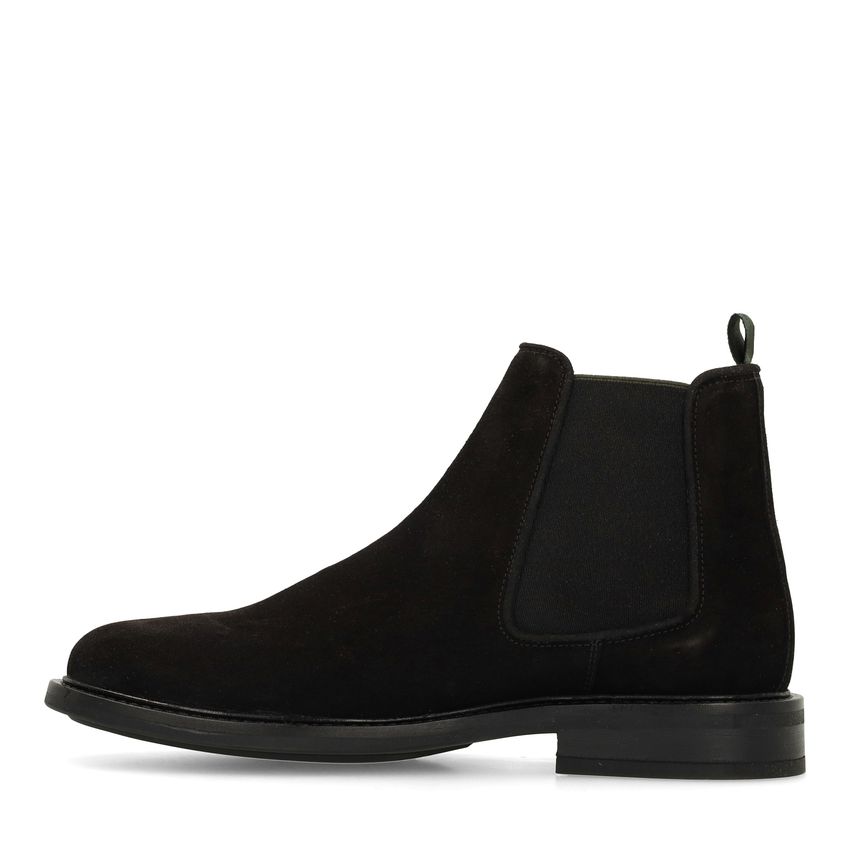 Schwarze Chelsea Boots aus Veloursleder