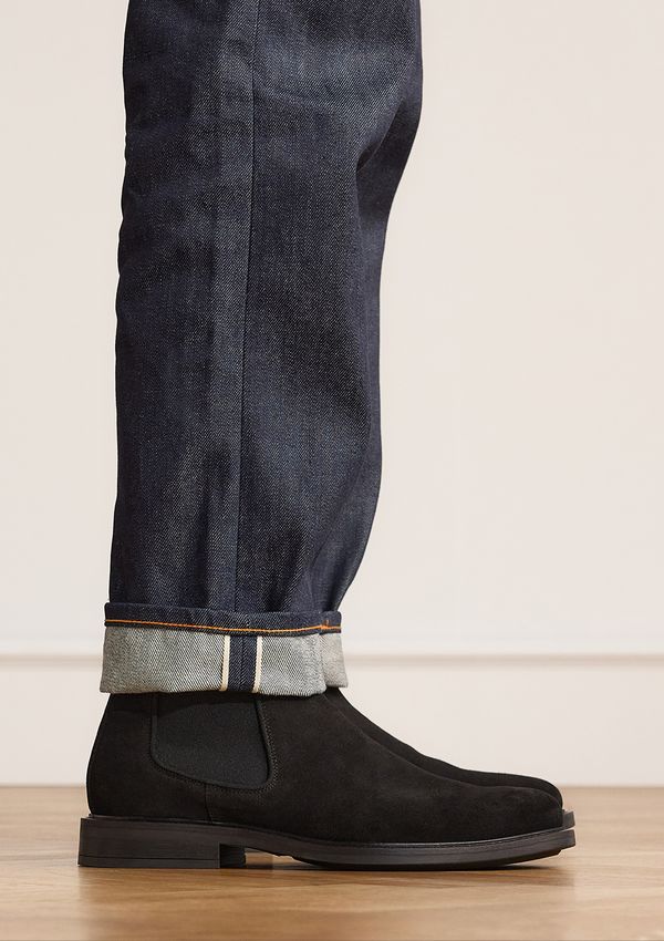 Zwarte suède chelsea boots