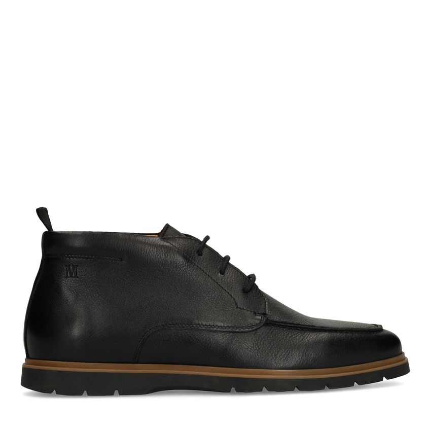 Zwarte leren veterschoenen