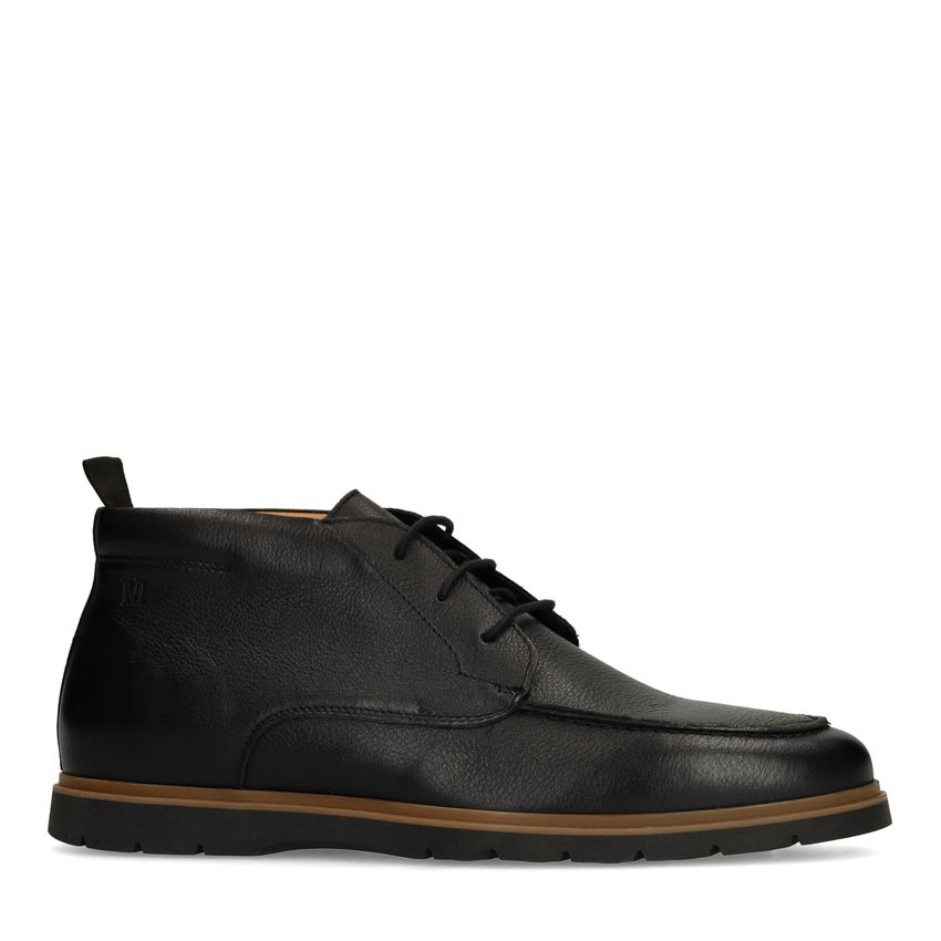Zwarte leren veterschoenen