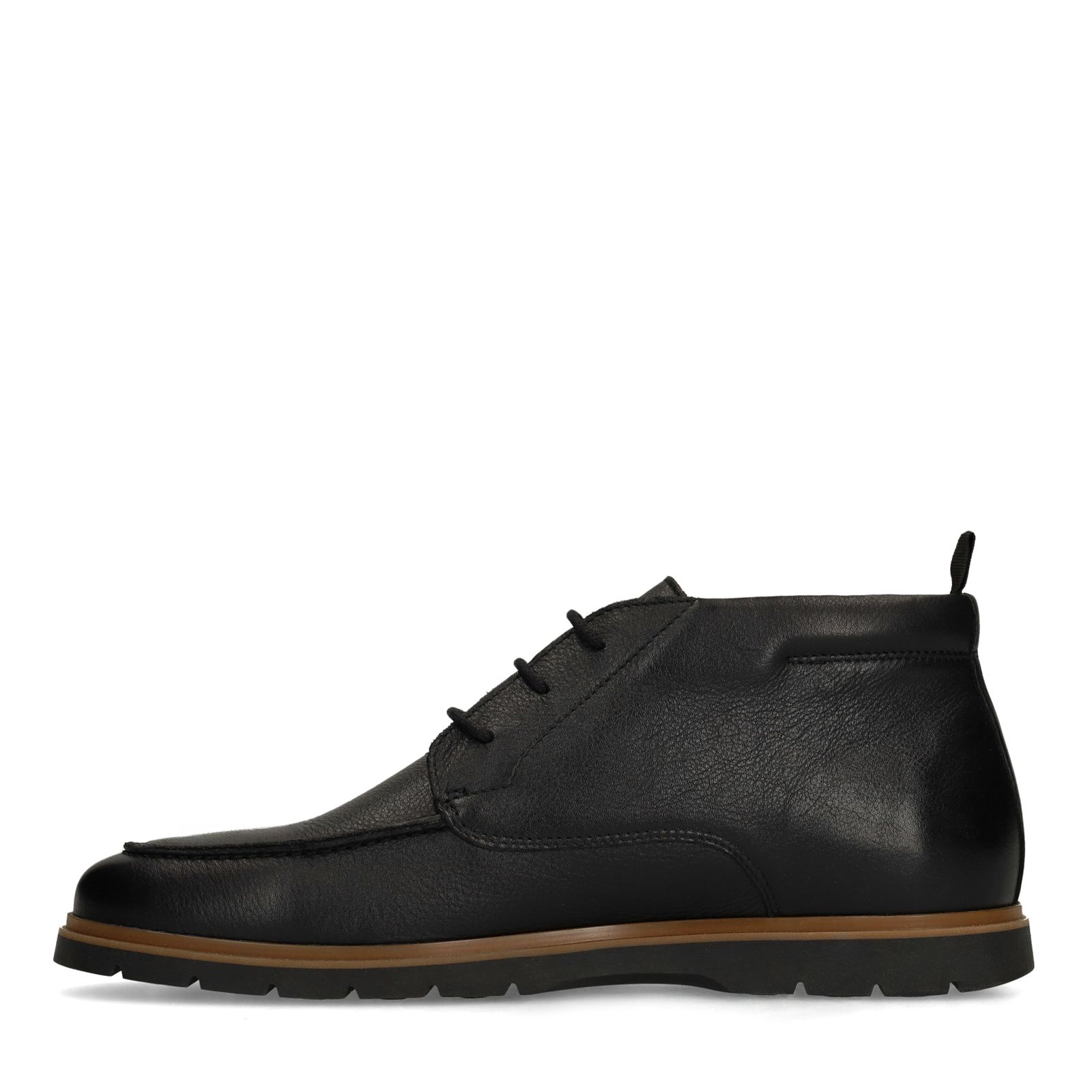 Schwarze Lederschnürschuhe