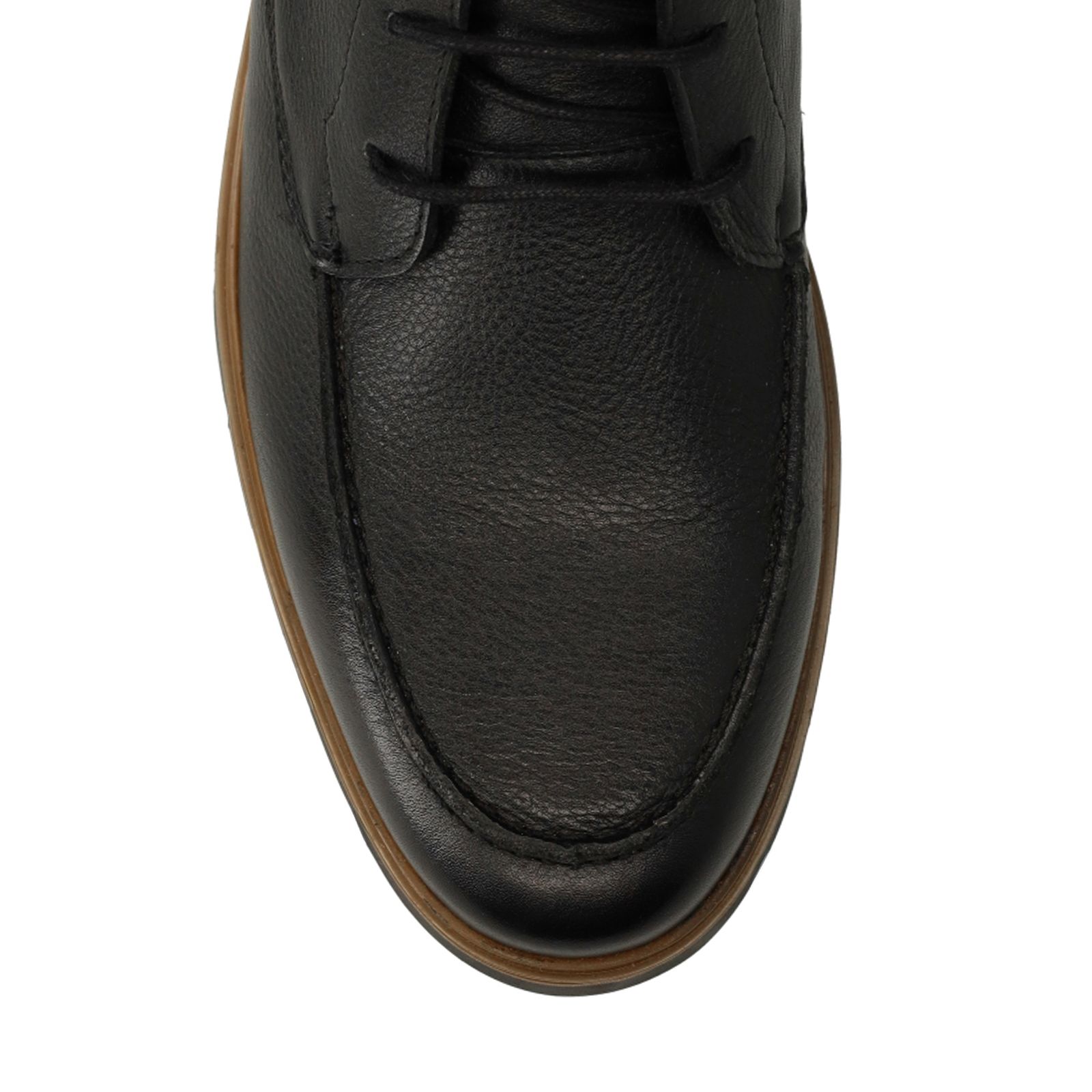 Zwarte leren veterschoenen