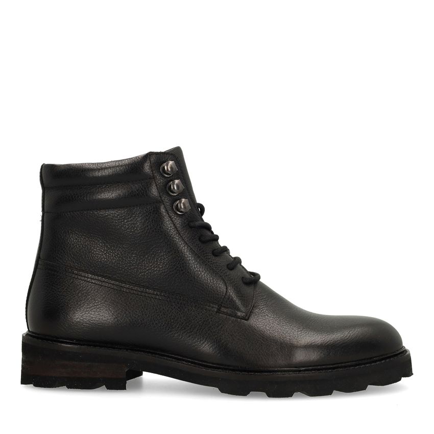 Zwarte leren veterboots