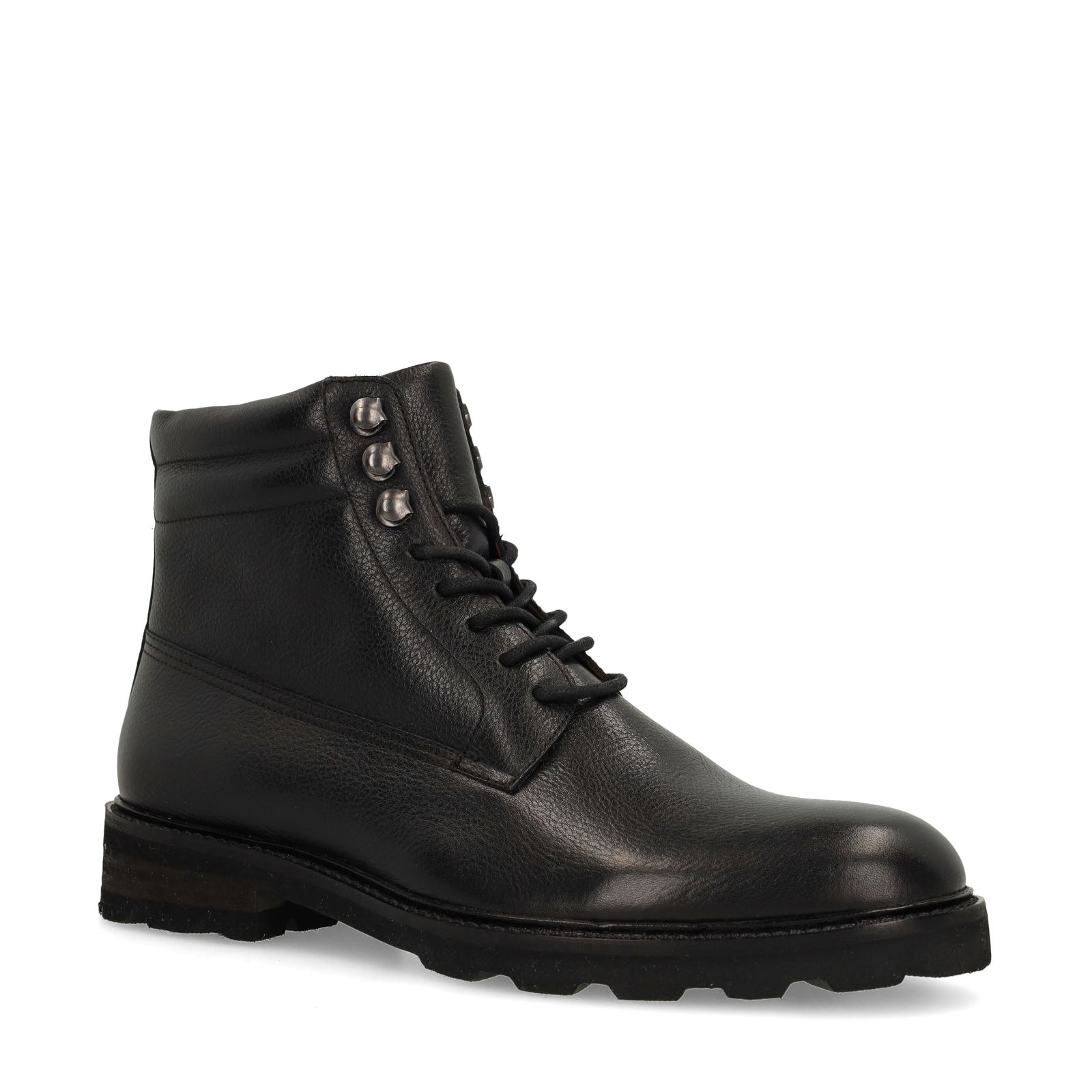 Zwarte leren veterboots