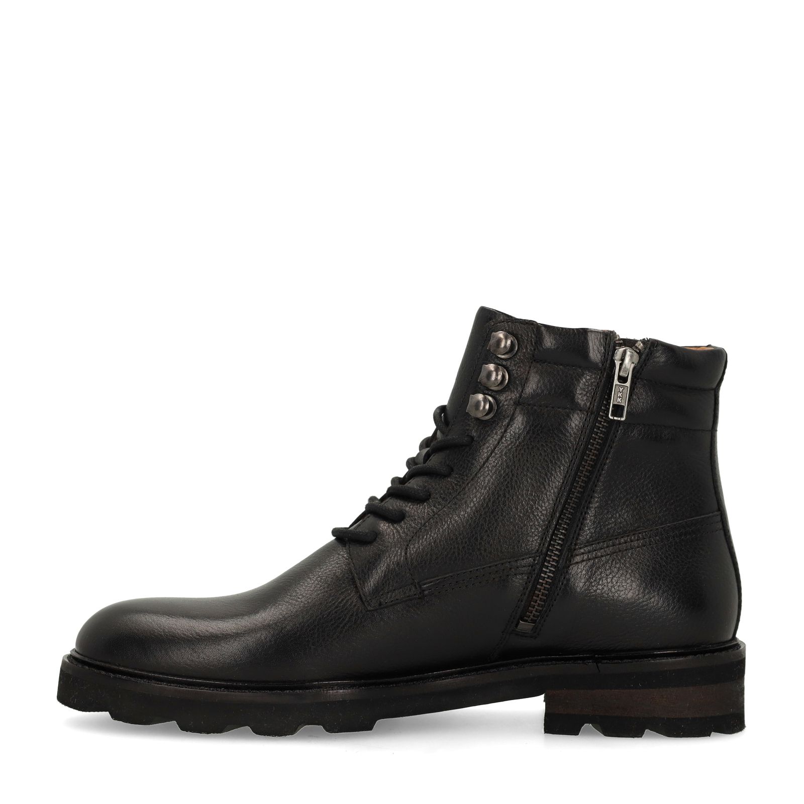 Zwarte leren veterboots