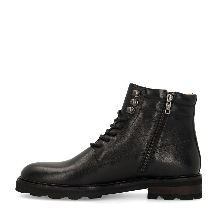 Zwarte leren veterboots