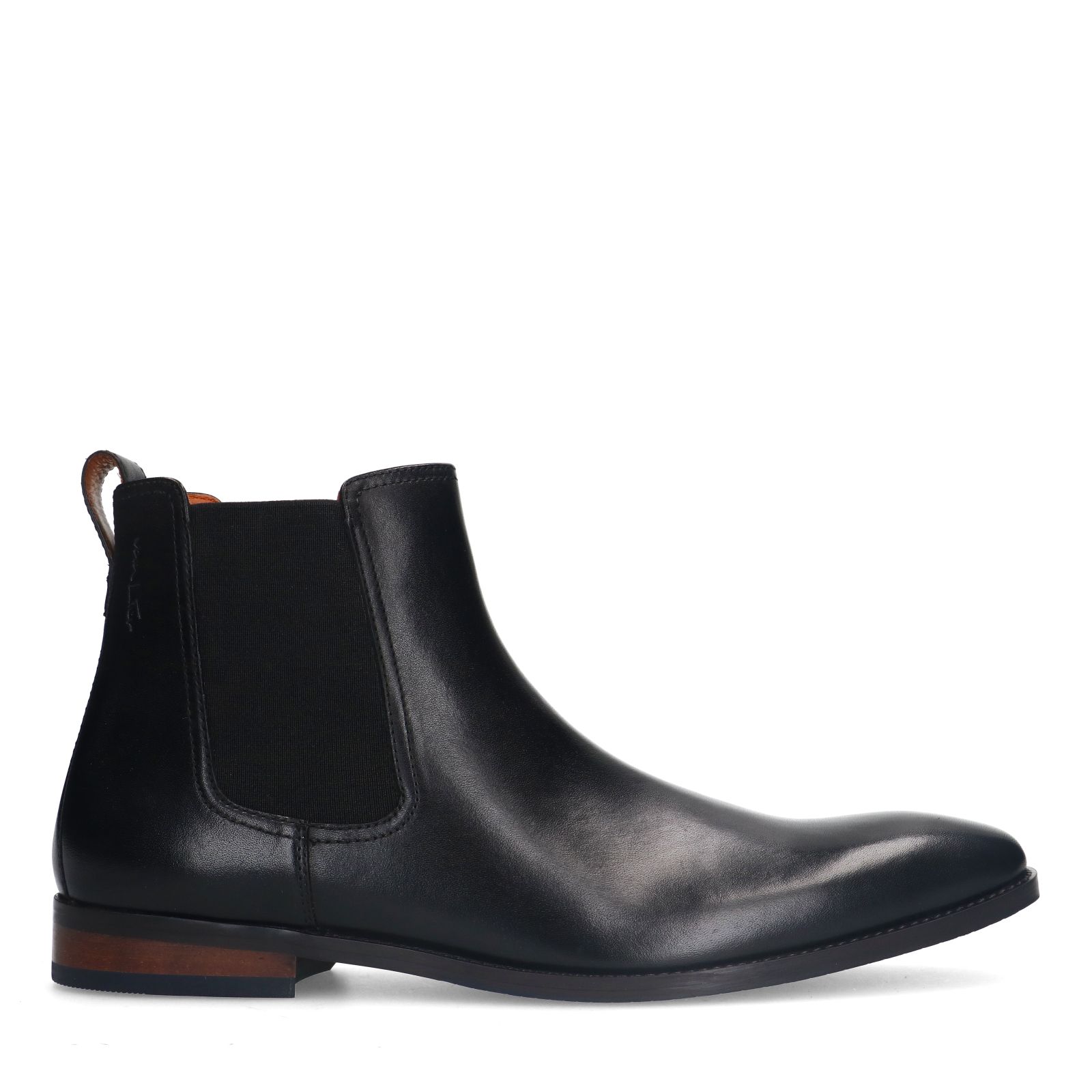 Zwarte Bregenz leren chelsea boots