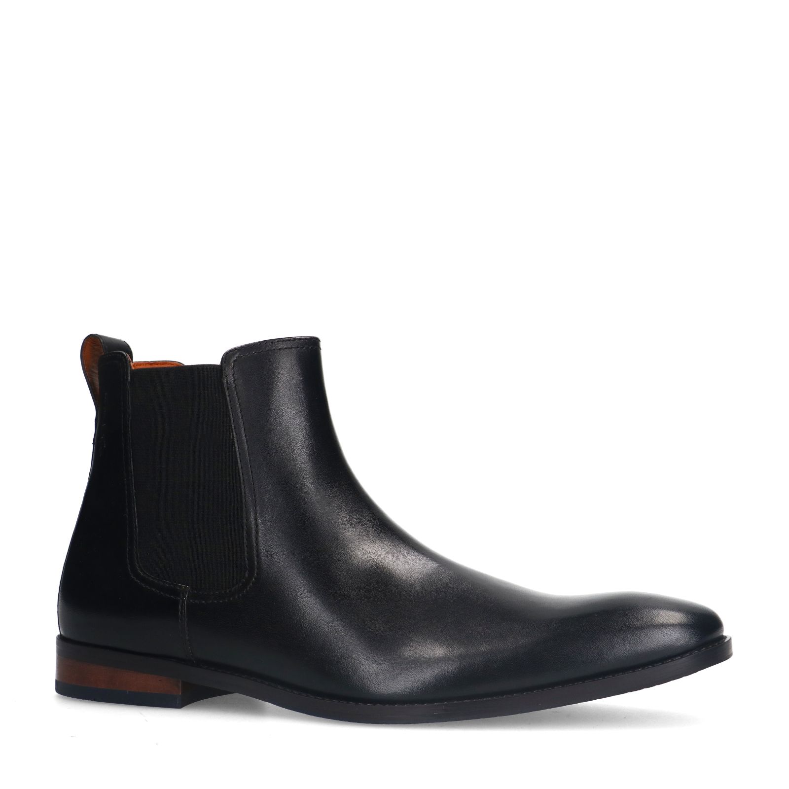 Zwarte Bregenz leren chelsea boots