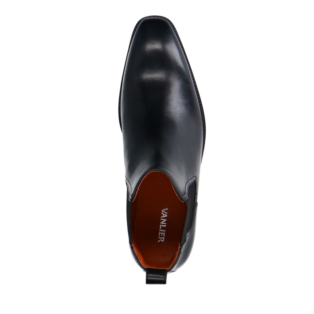 Zwarte Bregenz leren chelsea boots