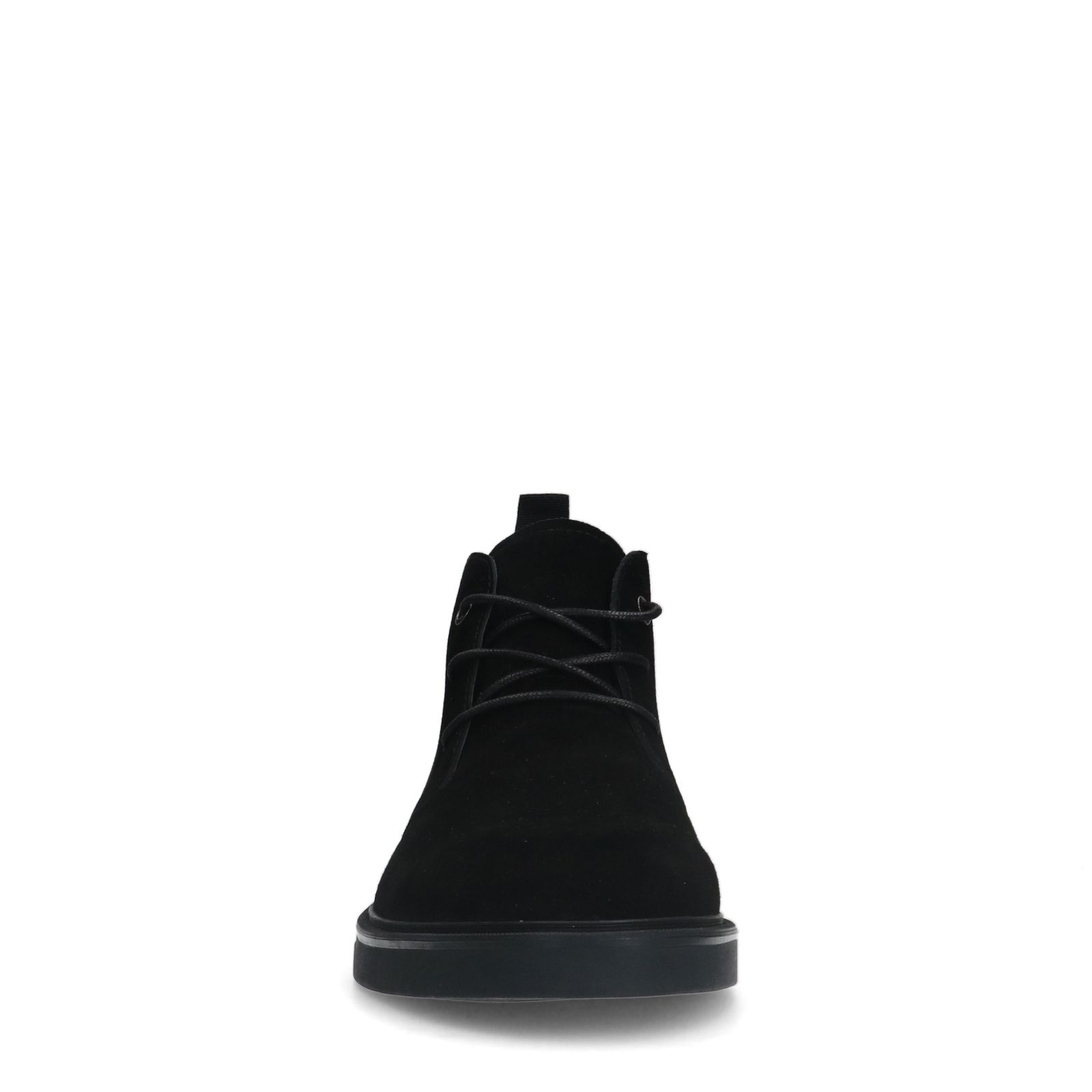 Schwarze Schnürboots aus Veloursleder