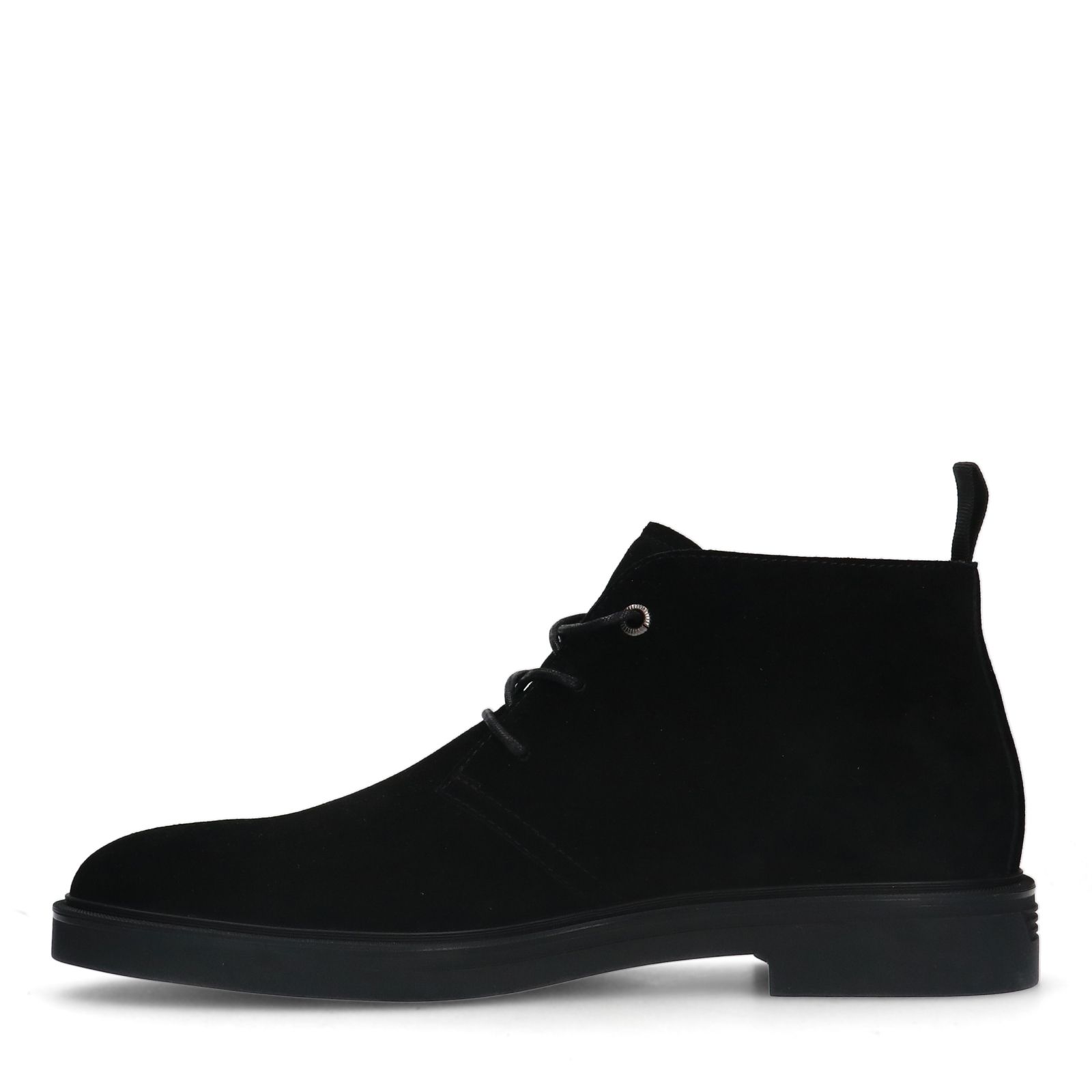 Schwarze Schnürboots aus Veloursleder
