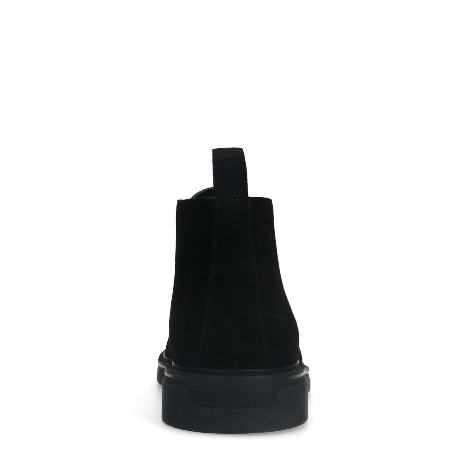 Schwarze Schnürboots aus Veloursleder
