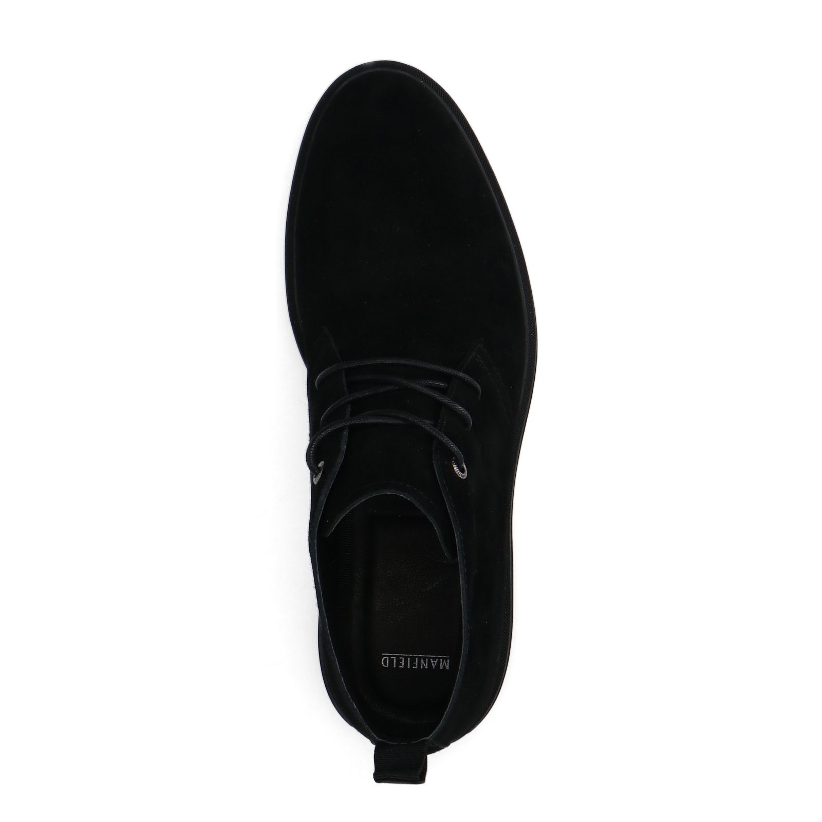 Schwarze Schnürboots aus Veloursleder