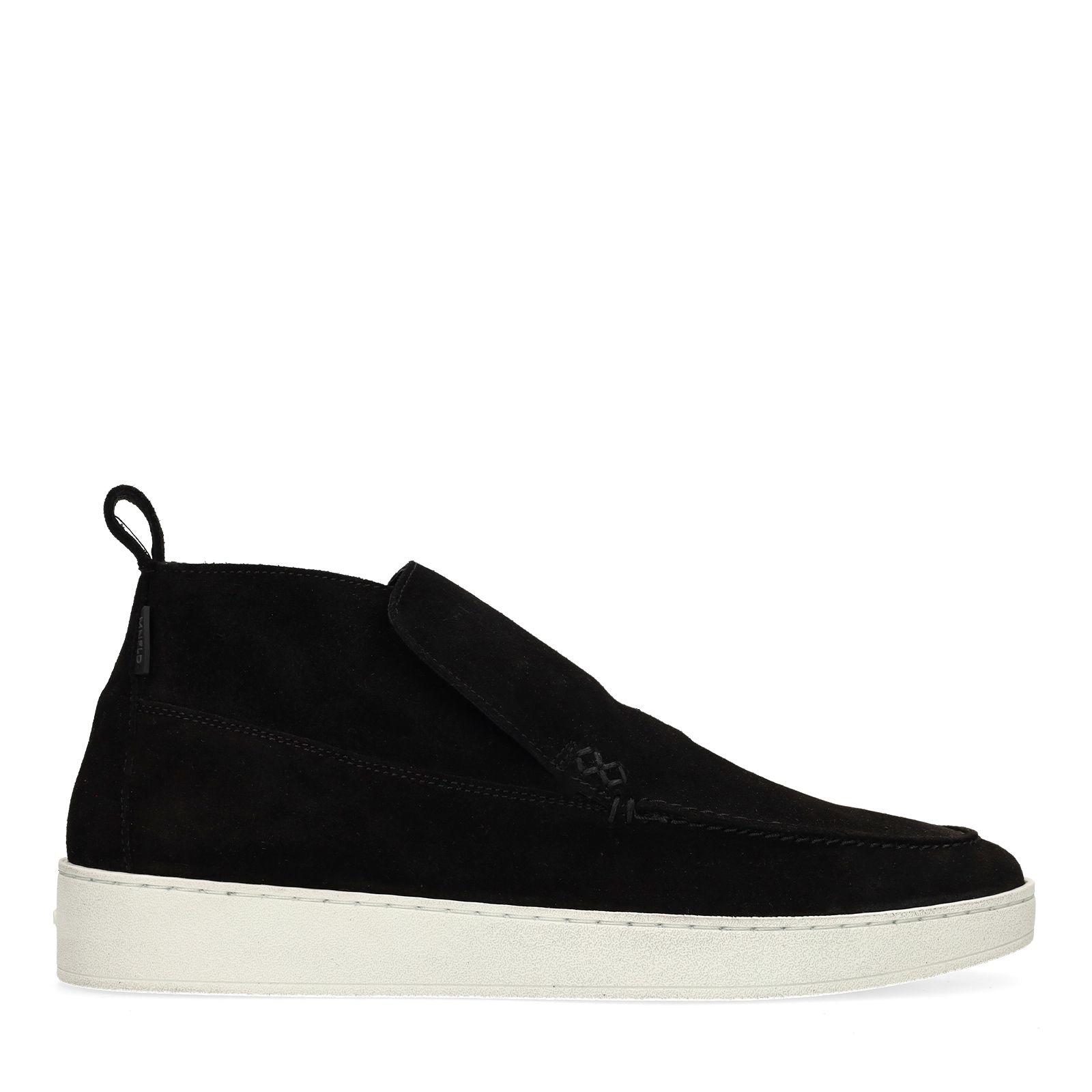 Schwarze Veloursleder-Boots
