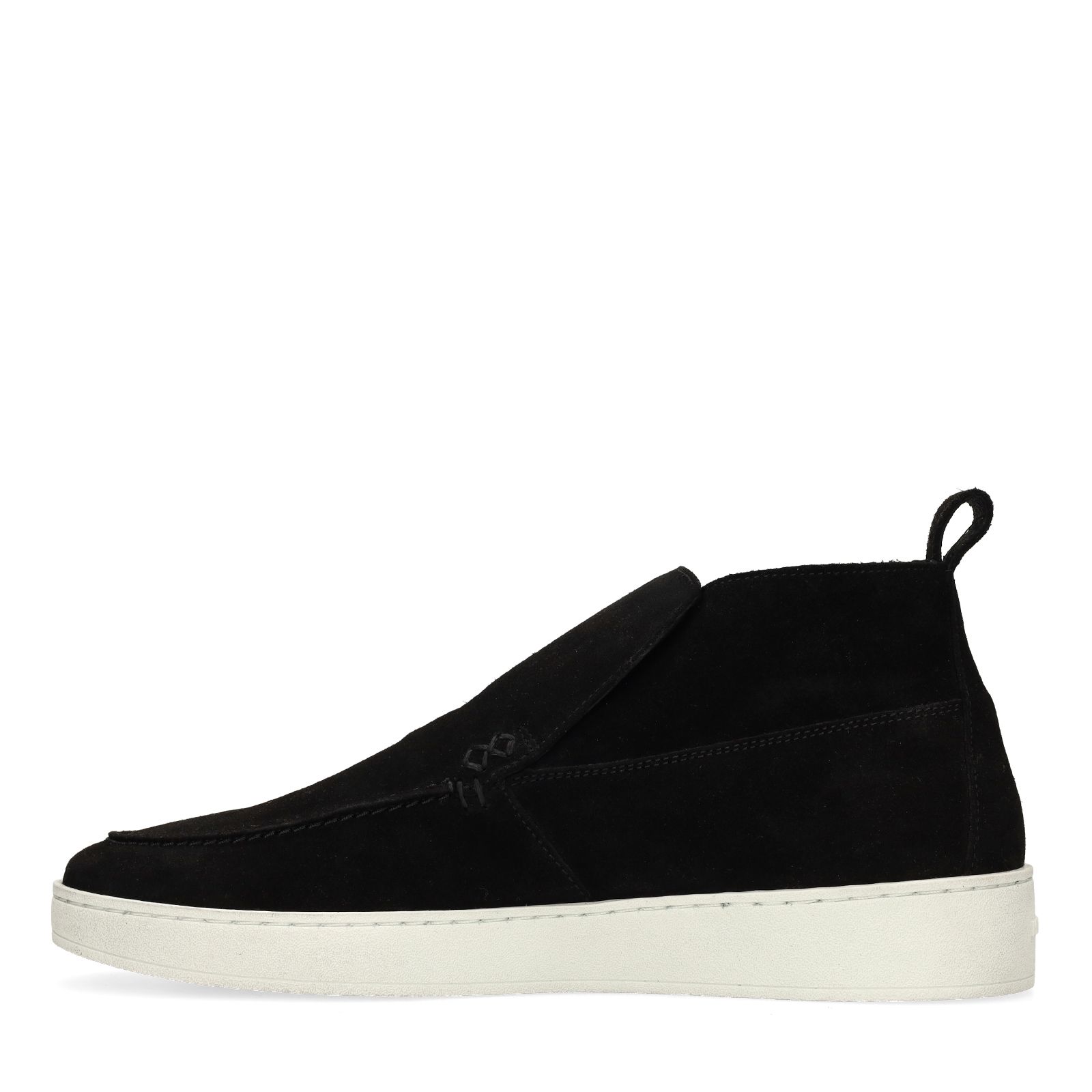 Schwarze Veloursleder-Boots