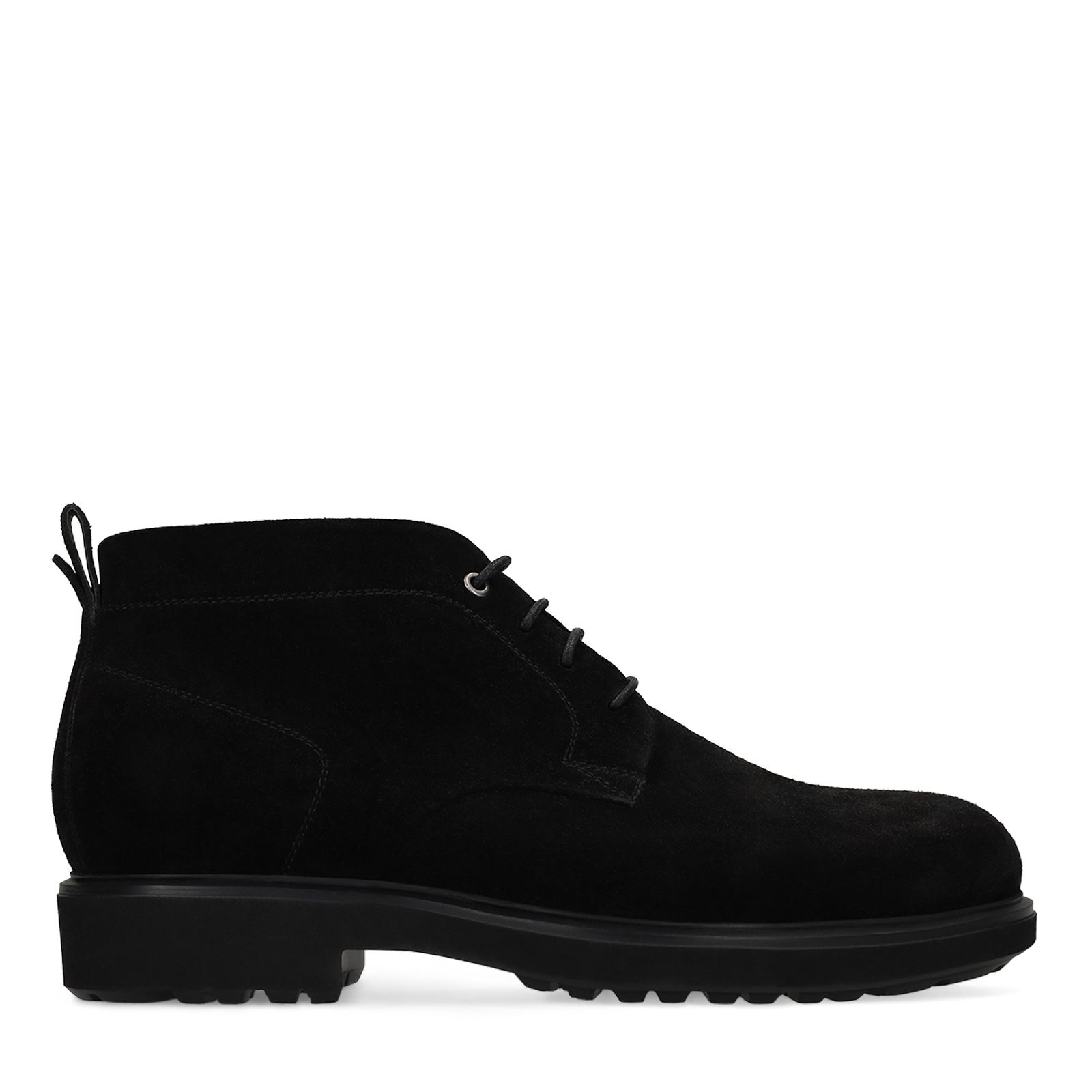 Zwarte suède veterschoenen
