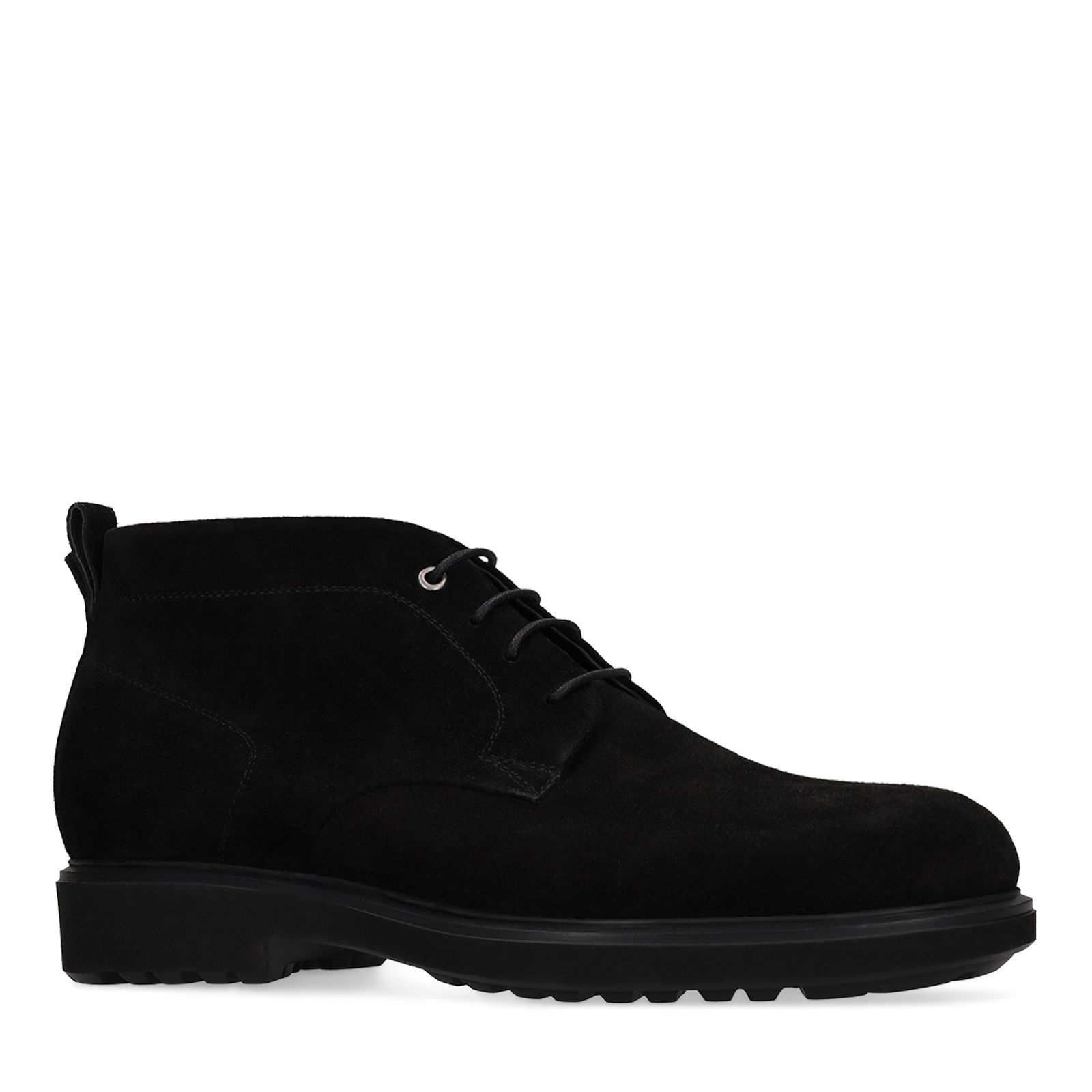 Zwarte suède veterschoenen