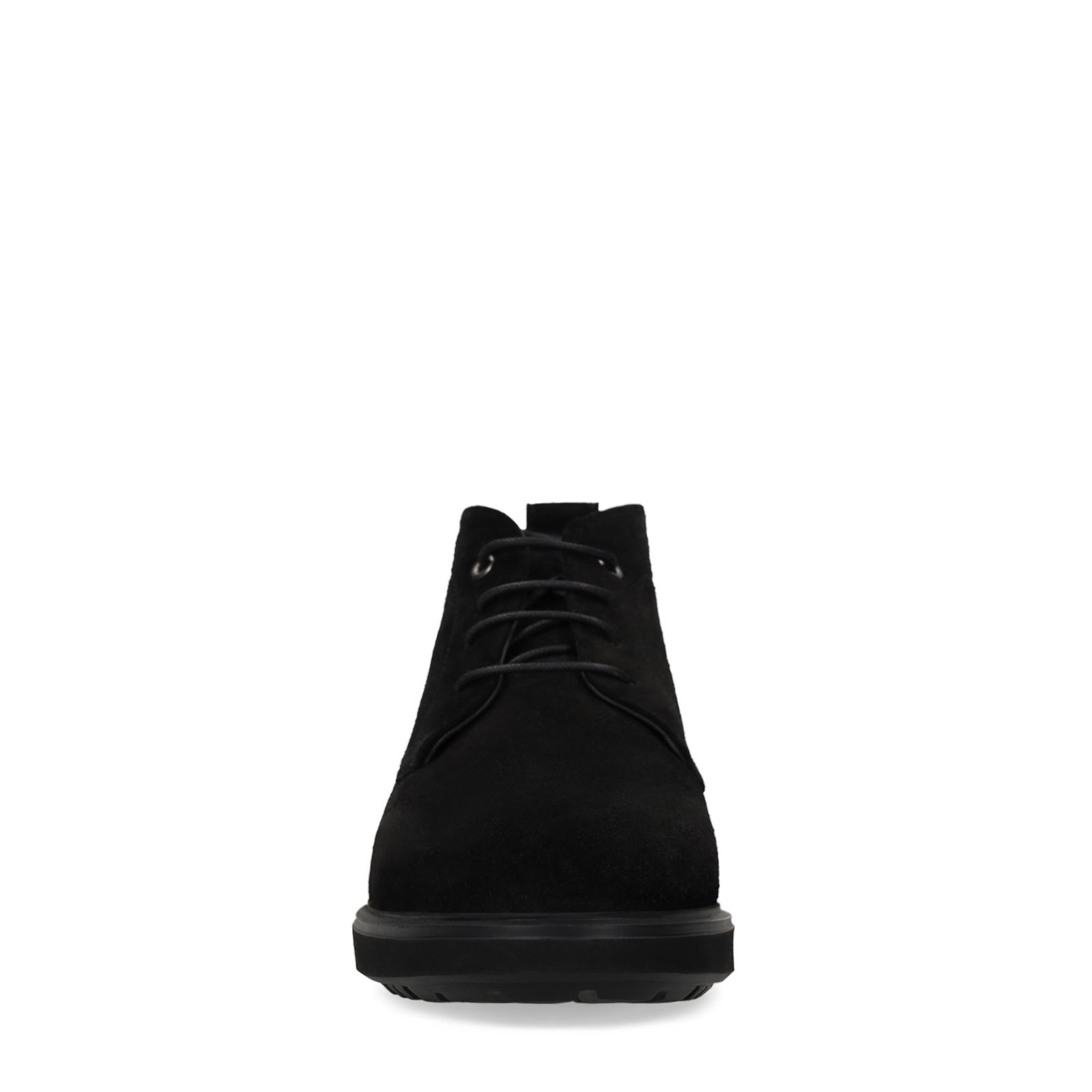 Zwarte suède veterschoenen