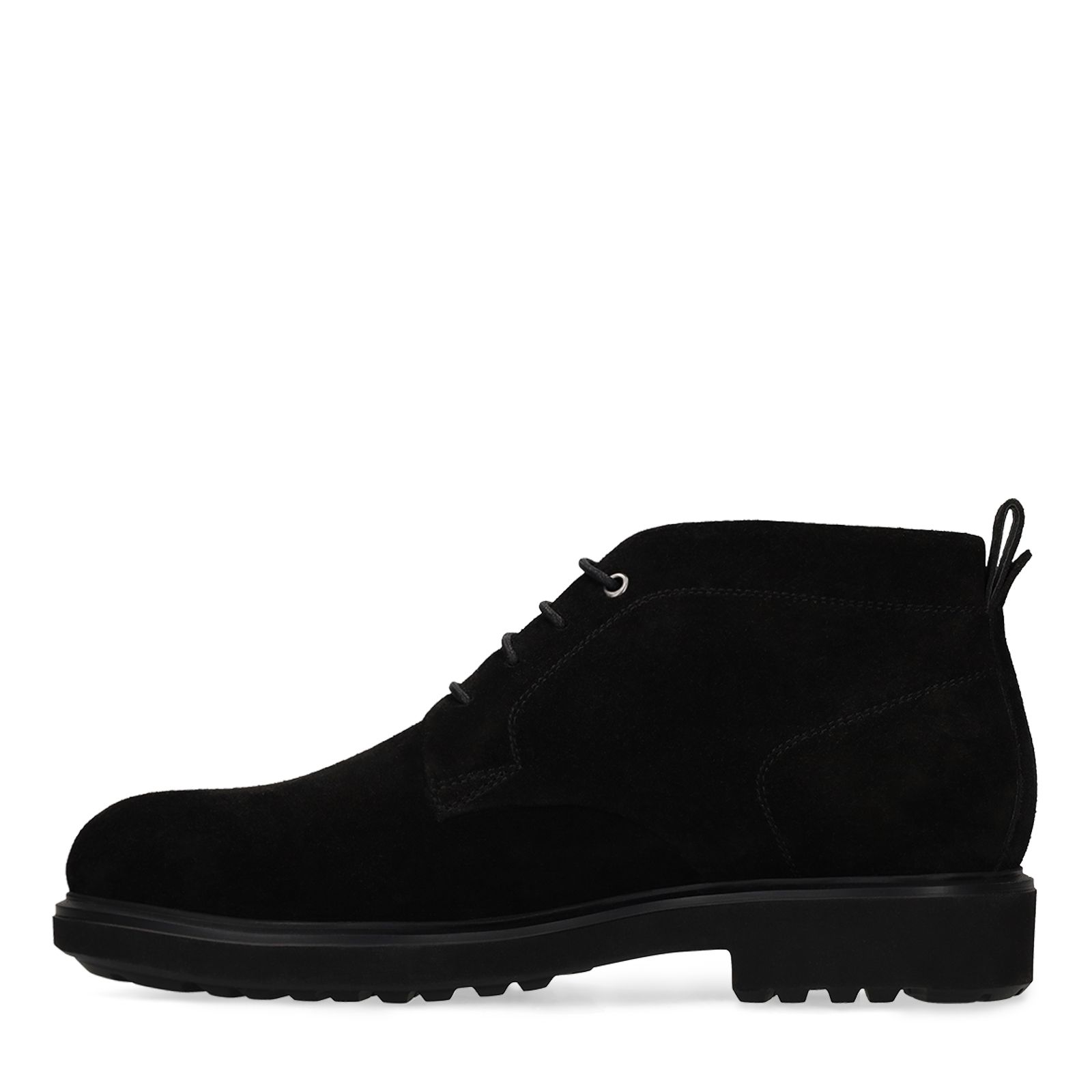 Zwarte suède veterschoenen