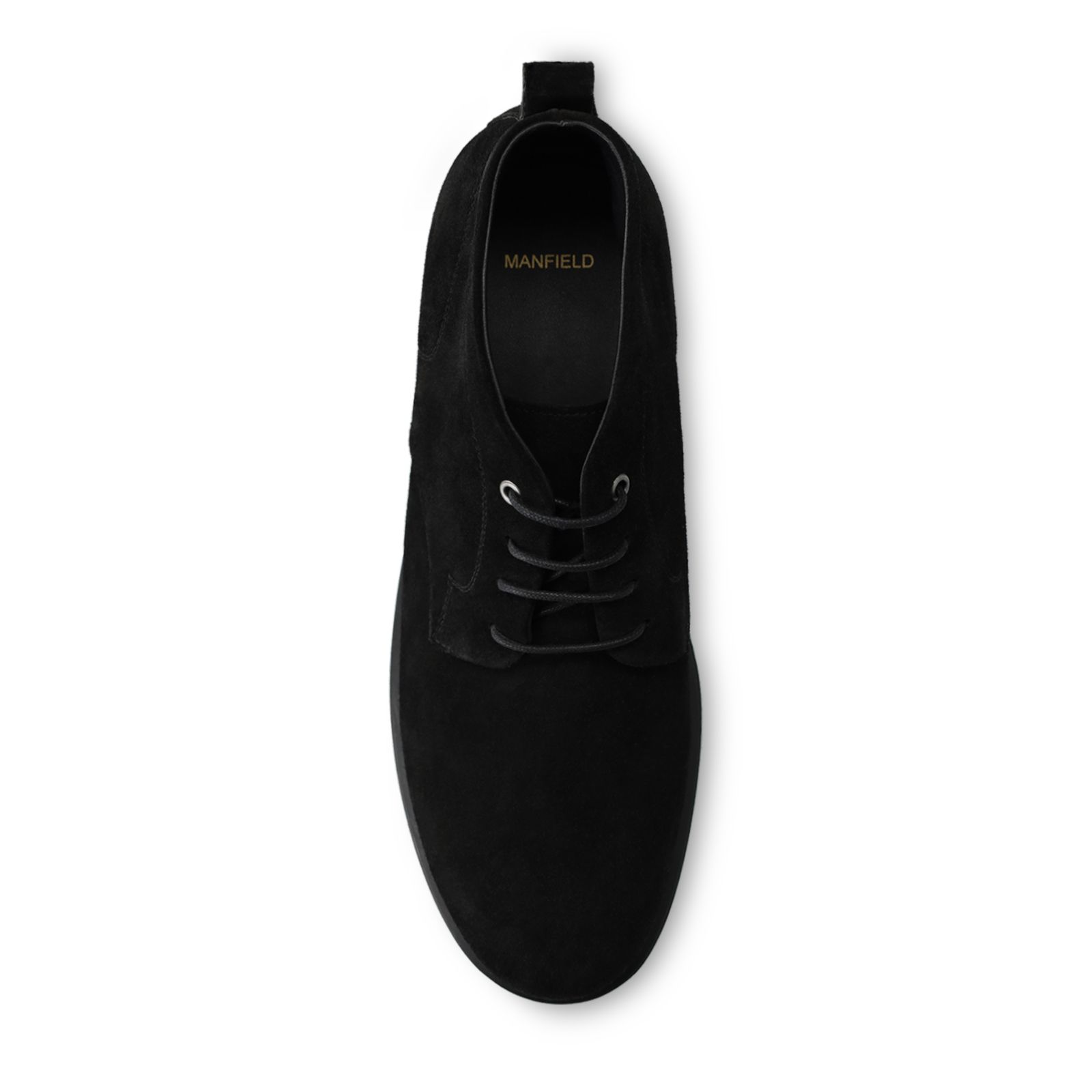 Zwarte suède veterschoenen