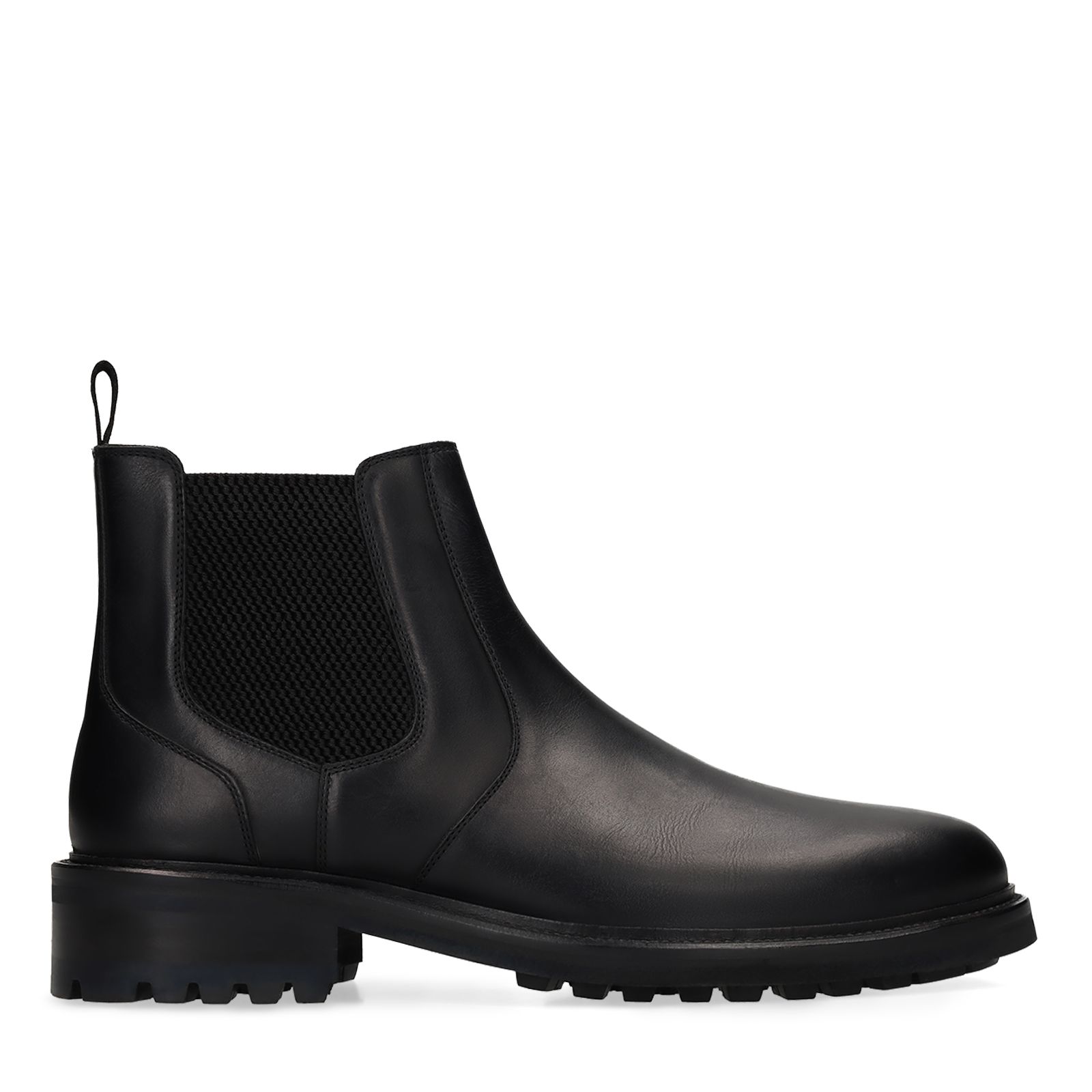 Zwarte leren chelsea boots
