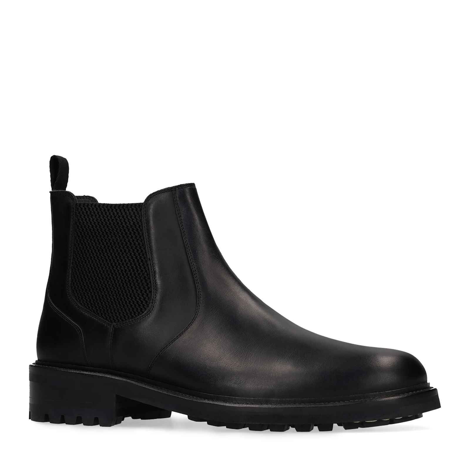 Zwarte leren chelsea boots