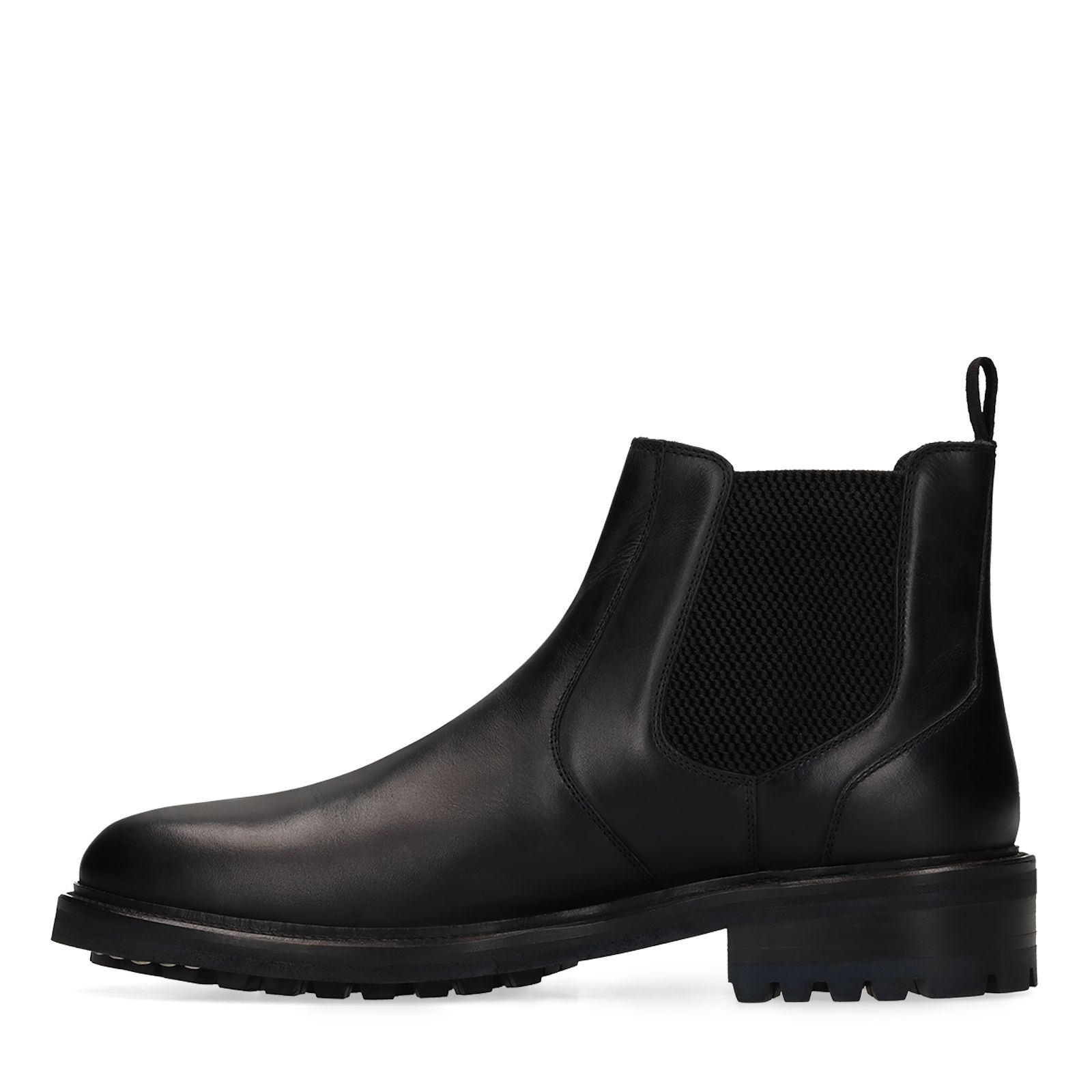 Zwarte leren chelsea boots