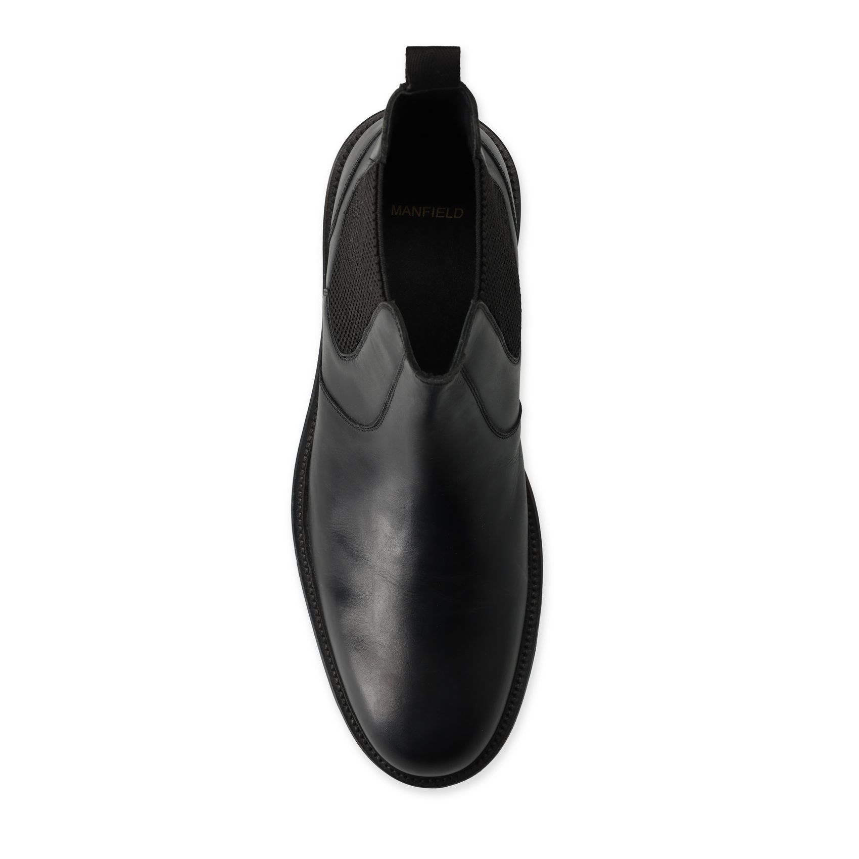 Zwarte leren chelsea boots