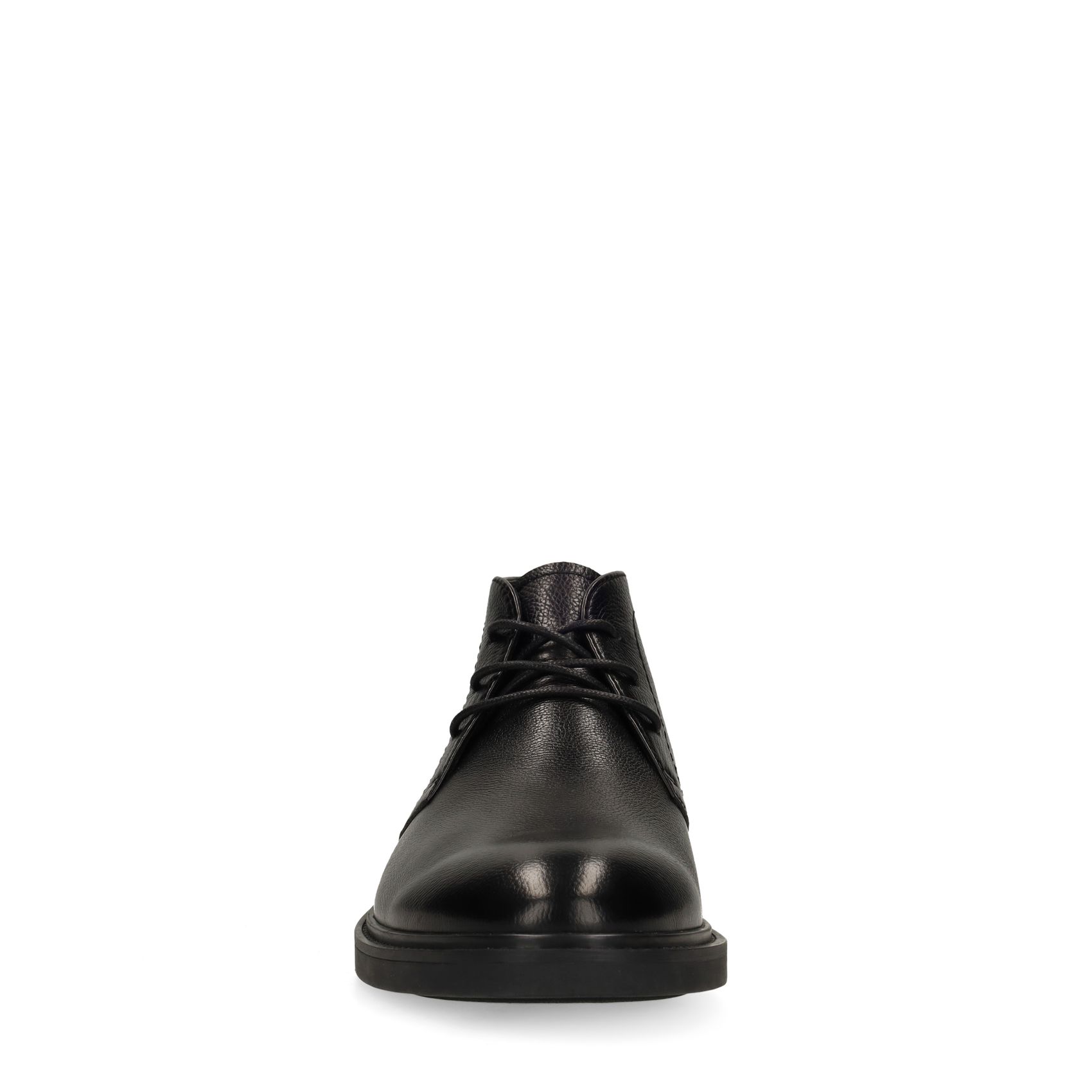 Schwarze Lederschnürschuhe
