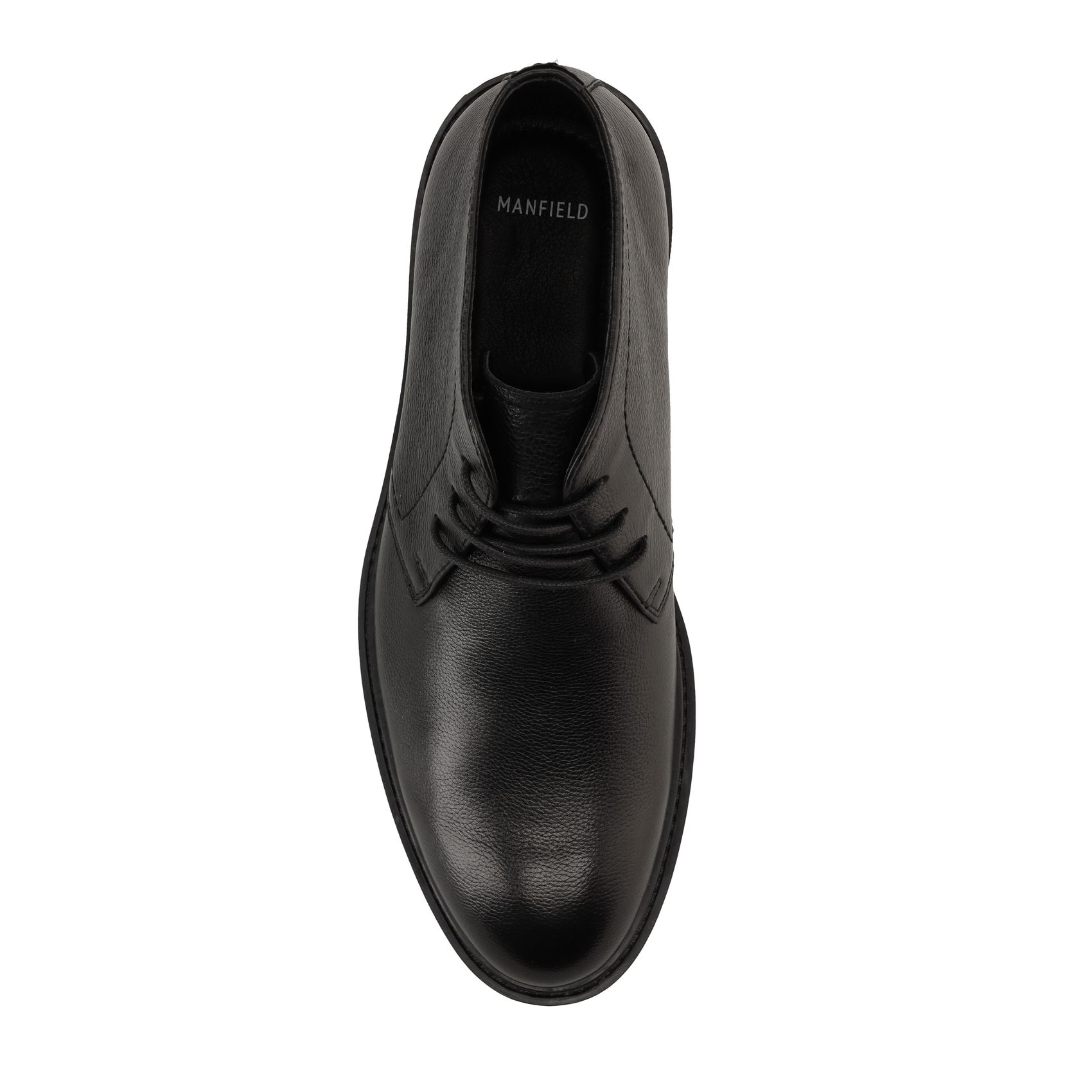 Zwarte leren veterschoenen