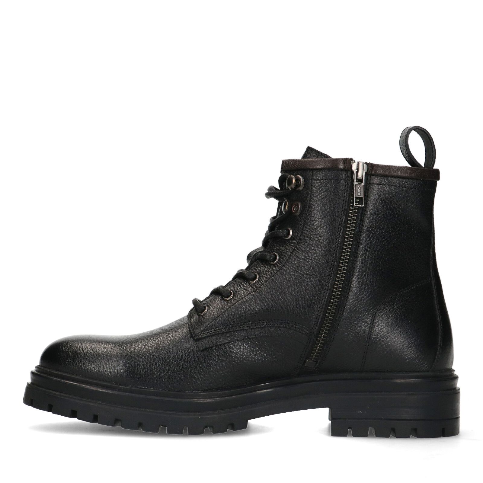 Zwarte leren veterboots