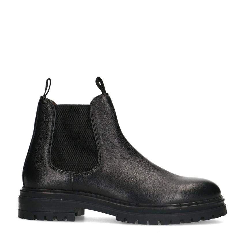 Schwarze Chelsea Boots aus Leder