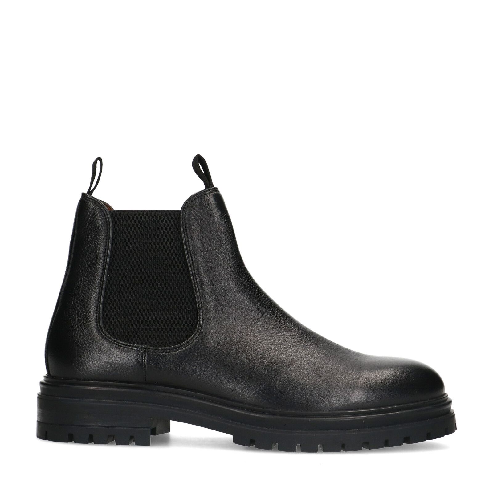Zwarte leren chelsea boots
