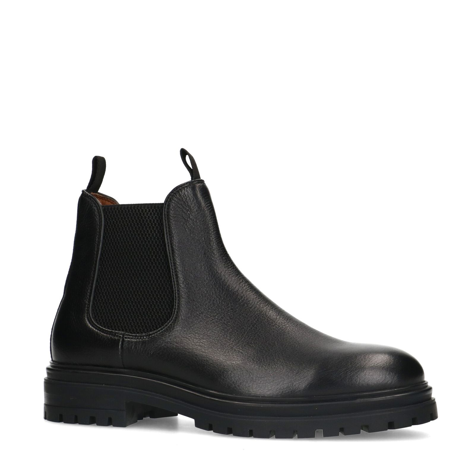 Zwarte leren chelsea boots