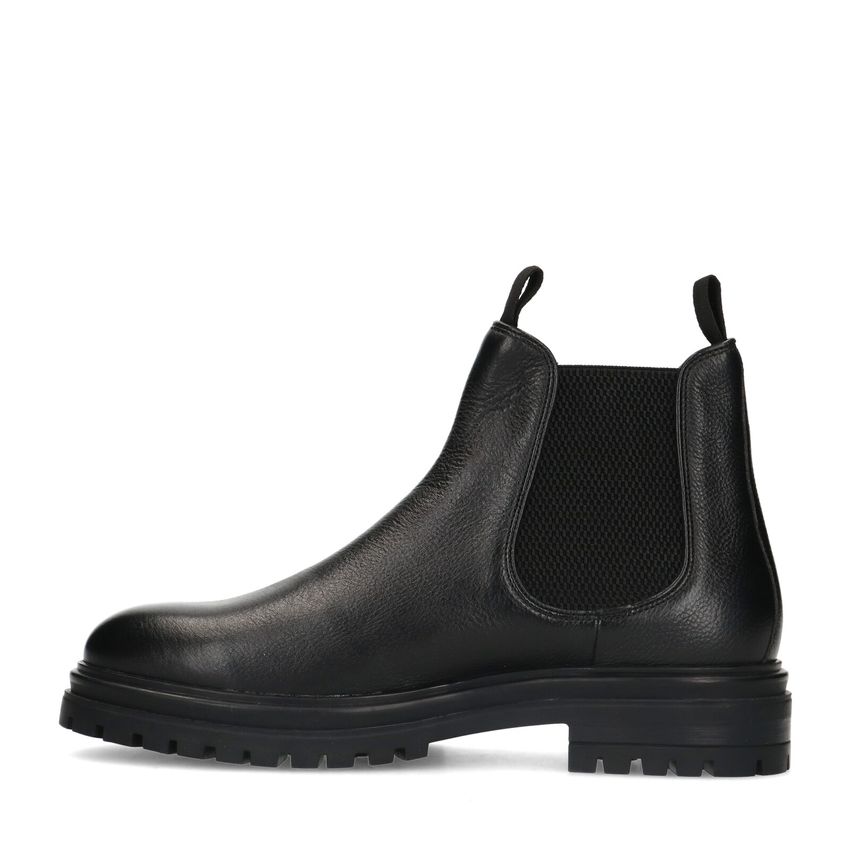 Zwarte leren chelsea boots