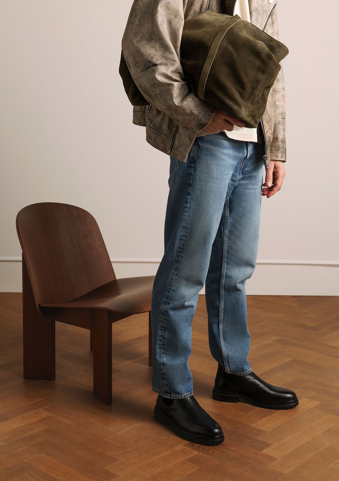 Zwarte leren chelsea boots