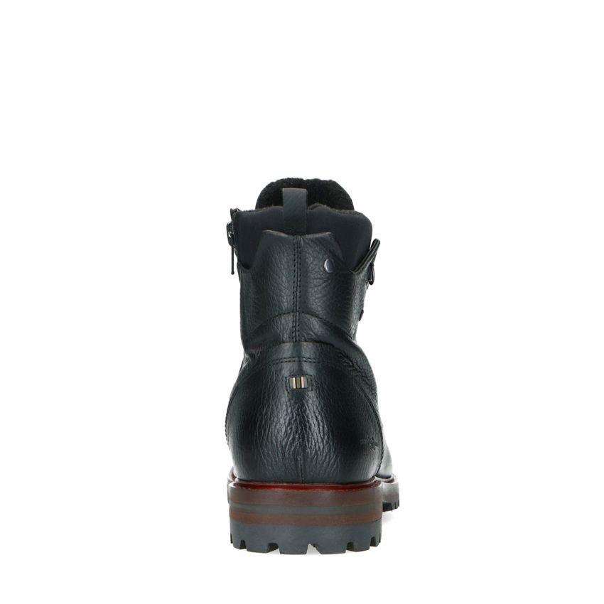 Zwarte leren veterboots