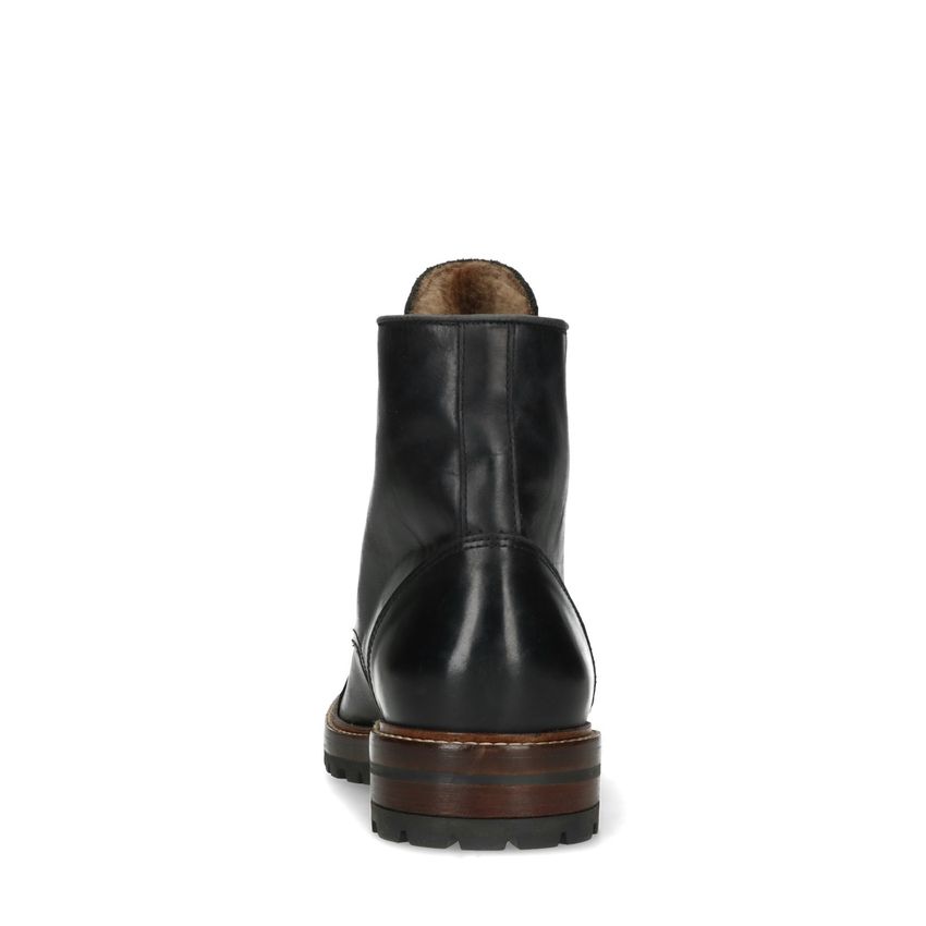 Zwarte leren veterboots