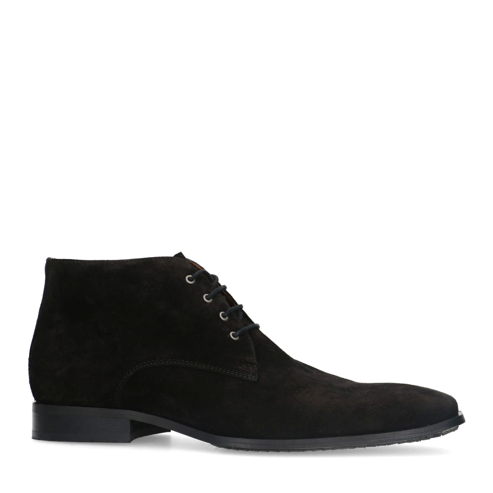 Zwarte suède veterschoenen