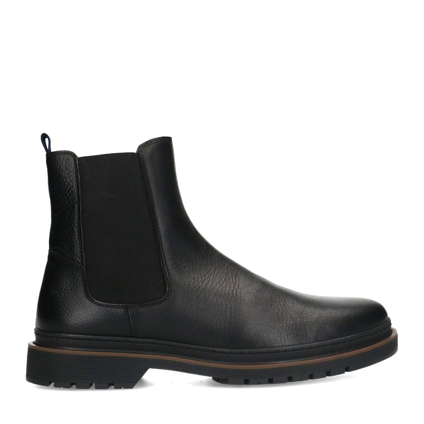 Zwarte leren chelsea boots