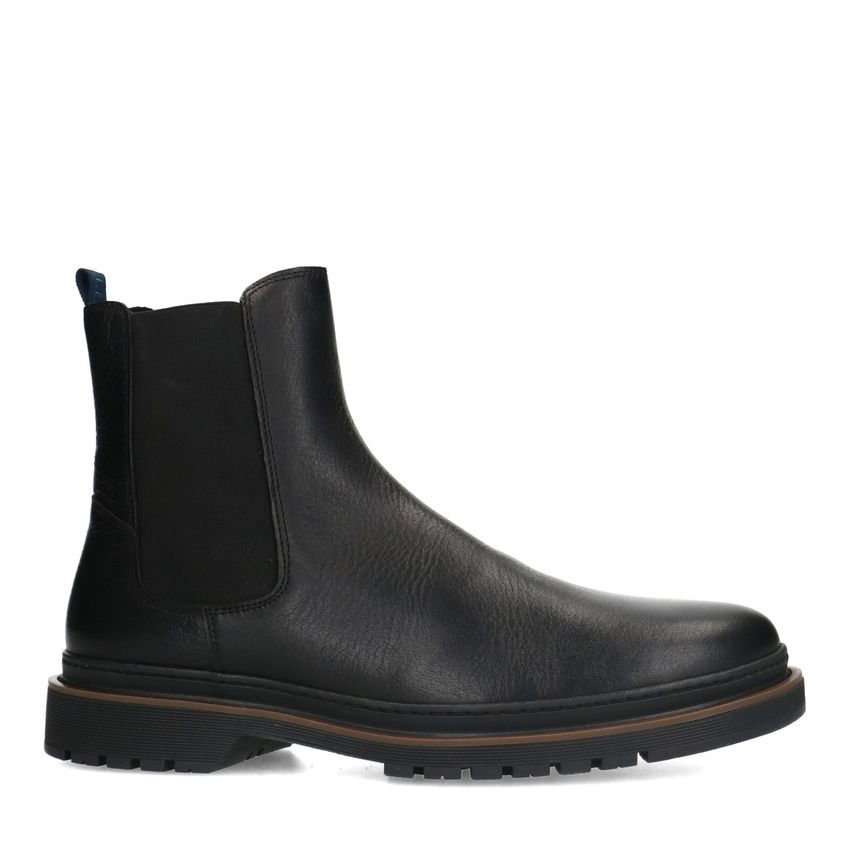 Zwarte leren chelsea boots