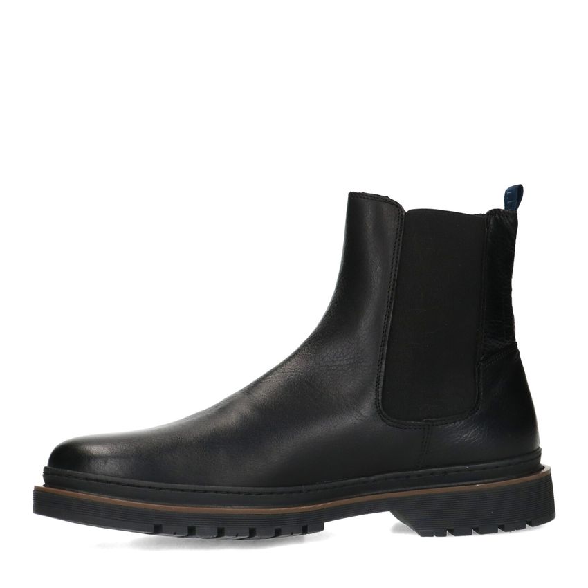 Zwarte leren chelsea boots