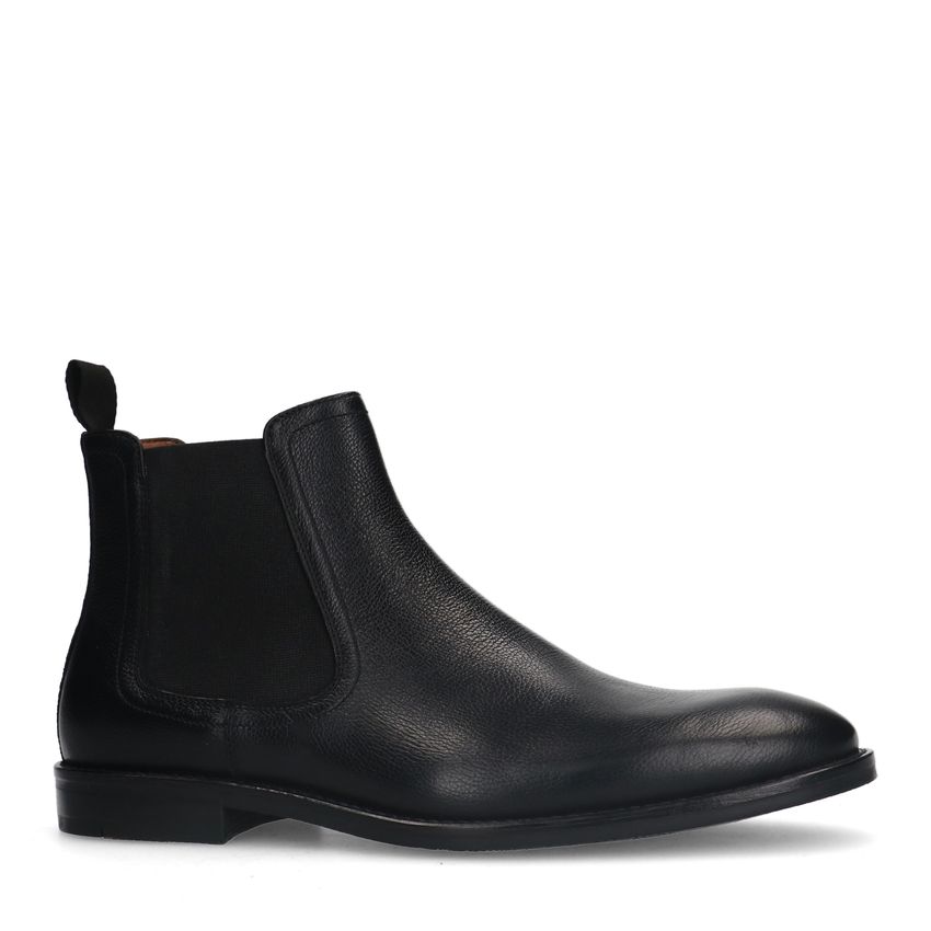 Zwarte leren chelsea boots