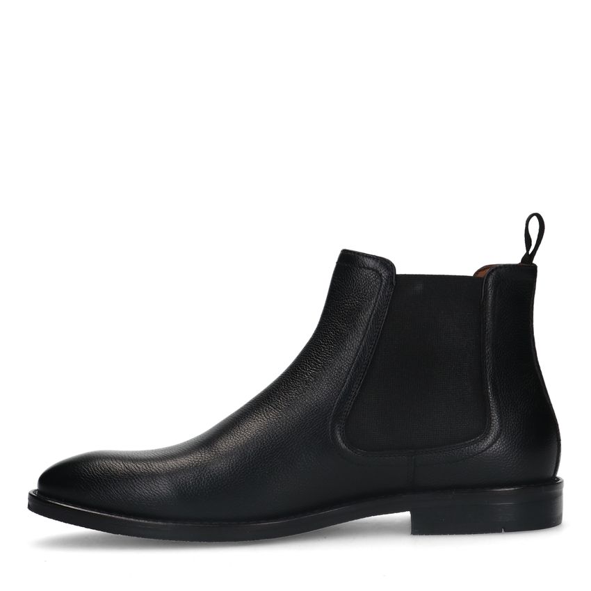 Zwarte leren chelsea boots