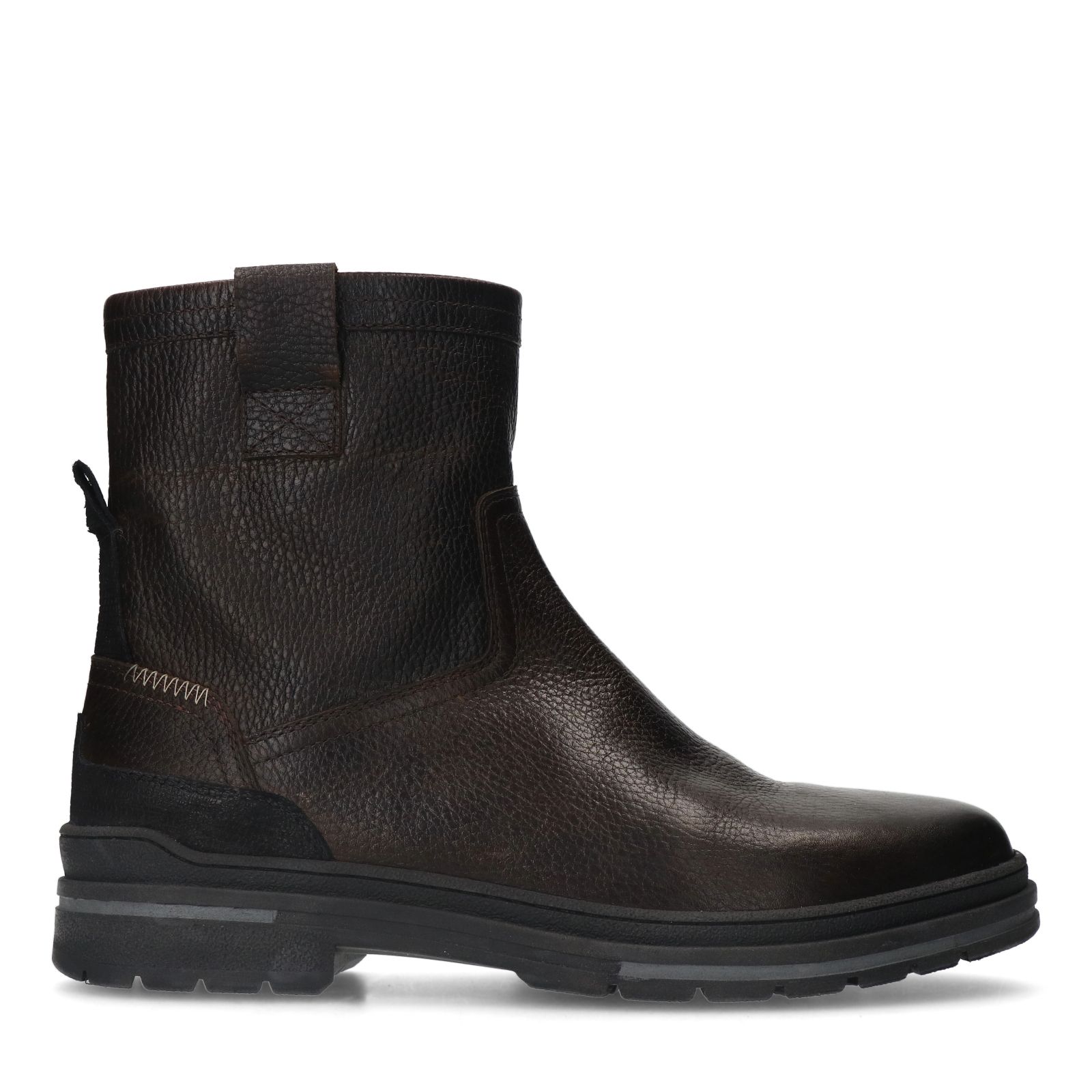 Donkerbruine leren boots