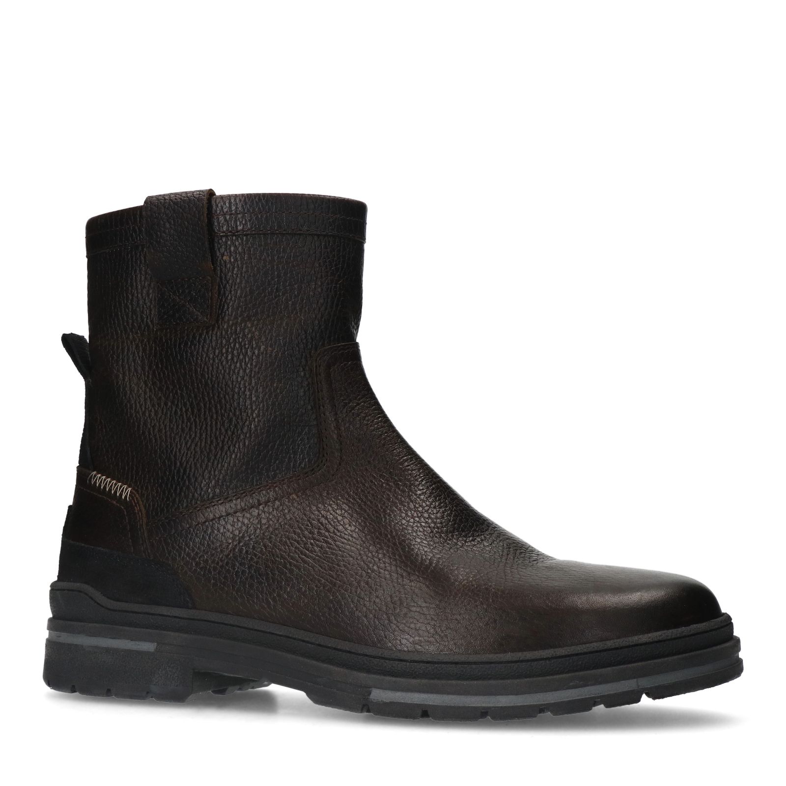 Donkerbruine leren boots