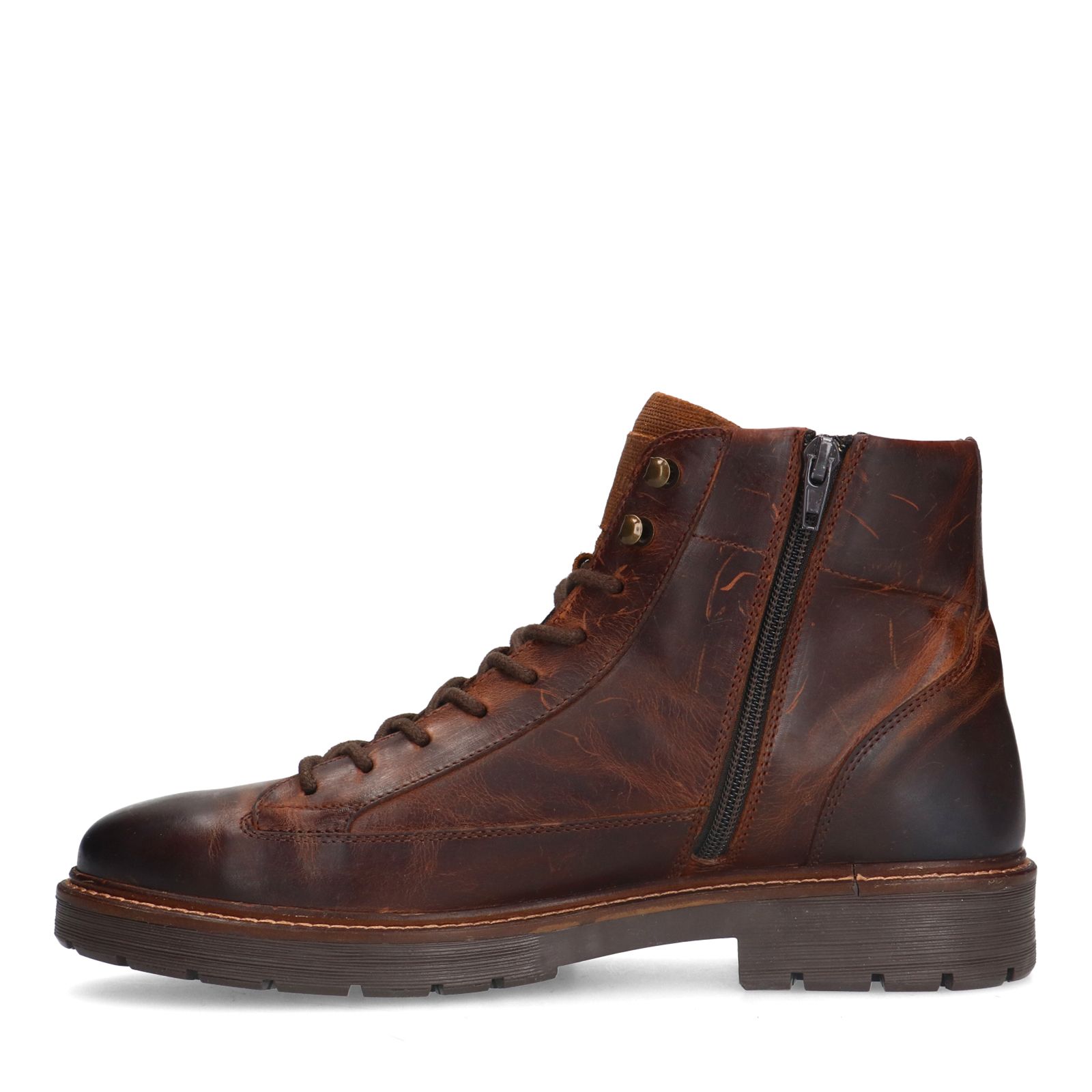 Bruine leren veterboots